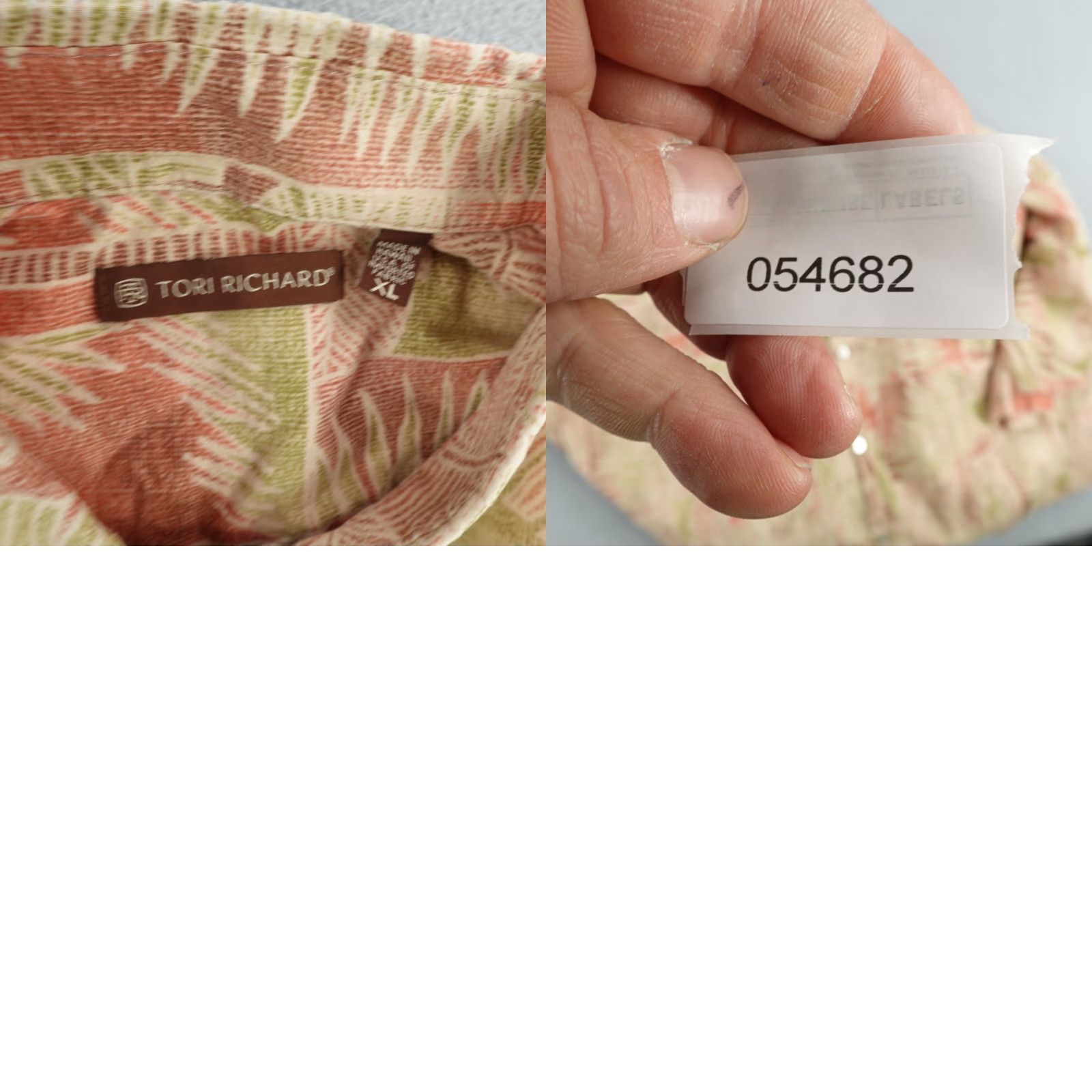 Tori Richard Tori Richard Shirt XL Orange Beige Hawaiian Button Up Camp Leaves Aloha Mens Size US XL / EU 56 / 4 - 8 Thumbnail