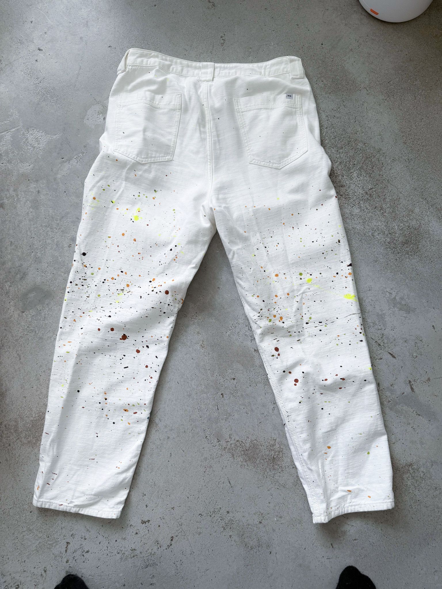 Wood Wood 14/170 Hand Painted Signed Wood Wood Hal Jeans Off White Size US 34 / EU 50 - 2 Thumbnail
