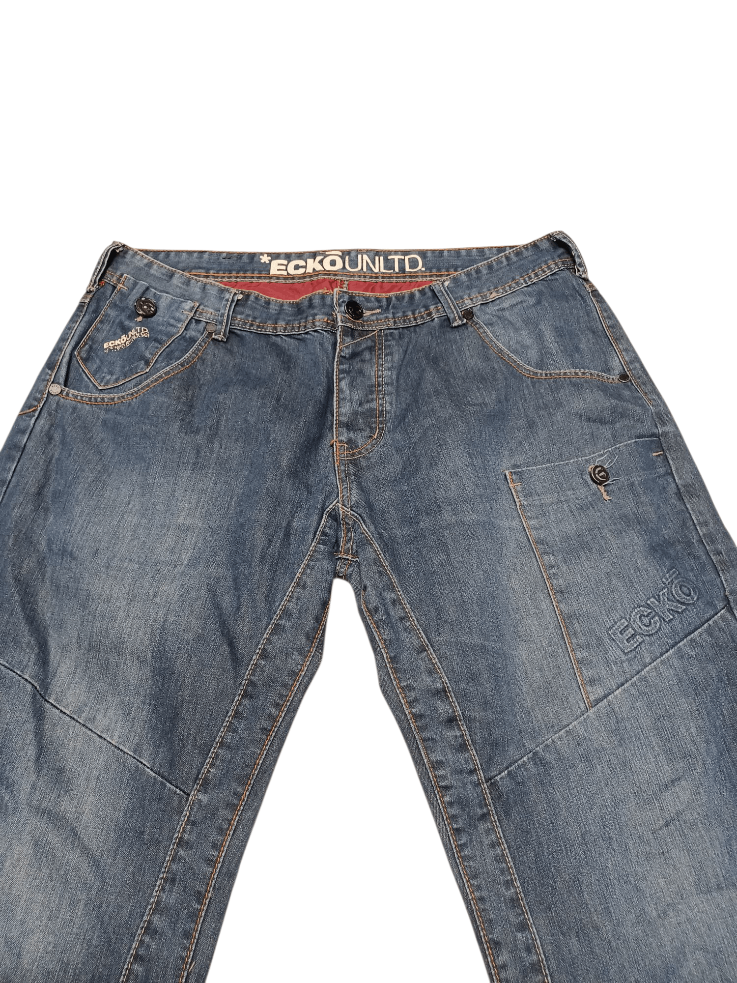 Ecko Unltd. ECKO UNLTD BIGLOGO FIRE SK8 STREETWEAR JEANS DENIM Size US 38 / EU 54 - 2 Thumbnail