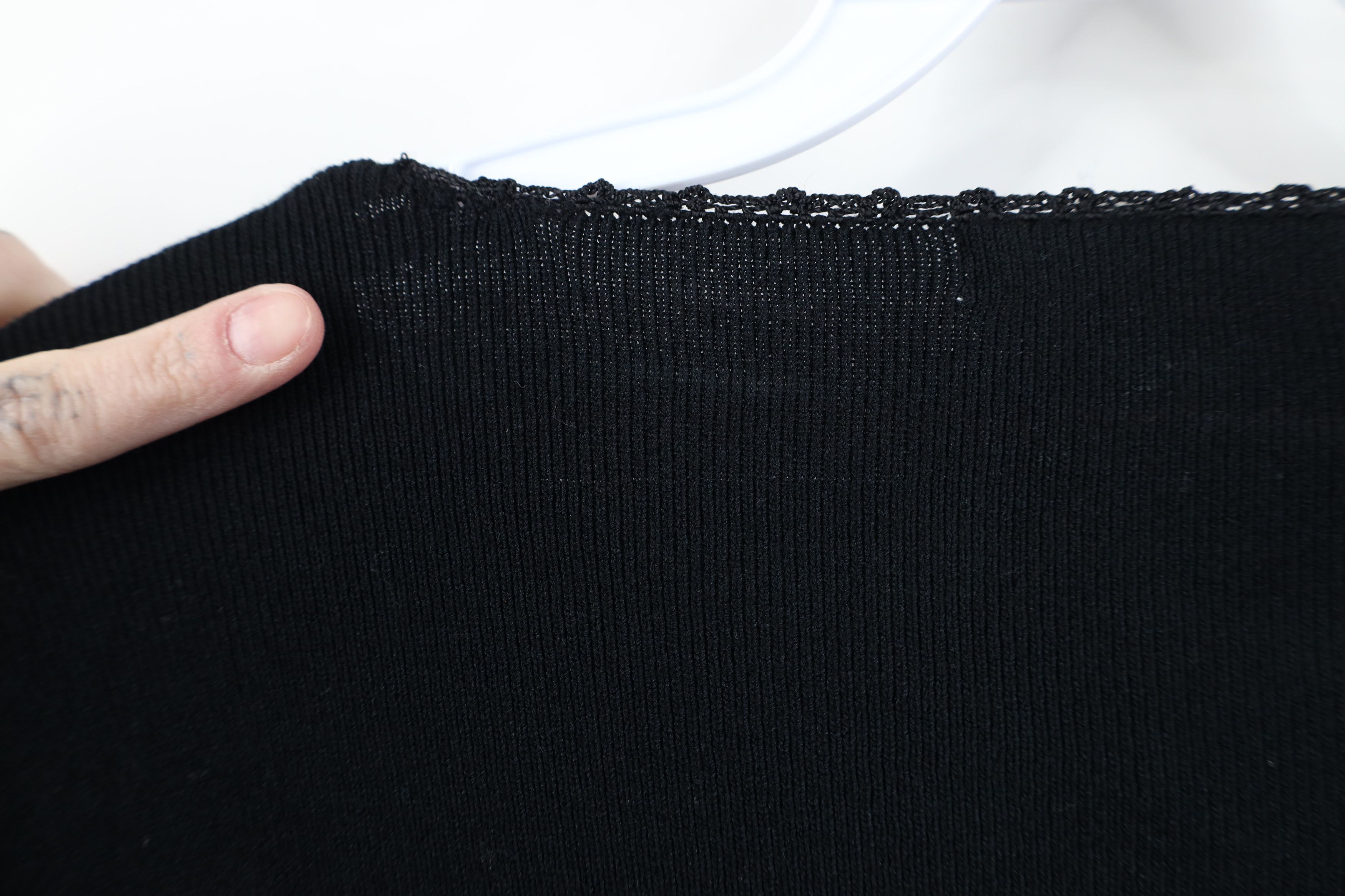 Vintage Vintage 90s Streetwear Babydoll Ribbed V-Neck Sweater Black Size XL / US 12-14 / IT 48-50 - 11 Thumbnail