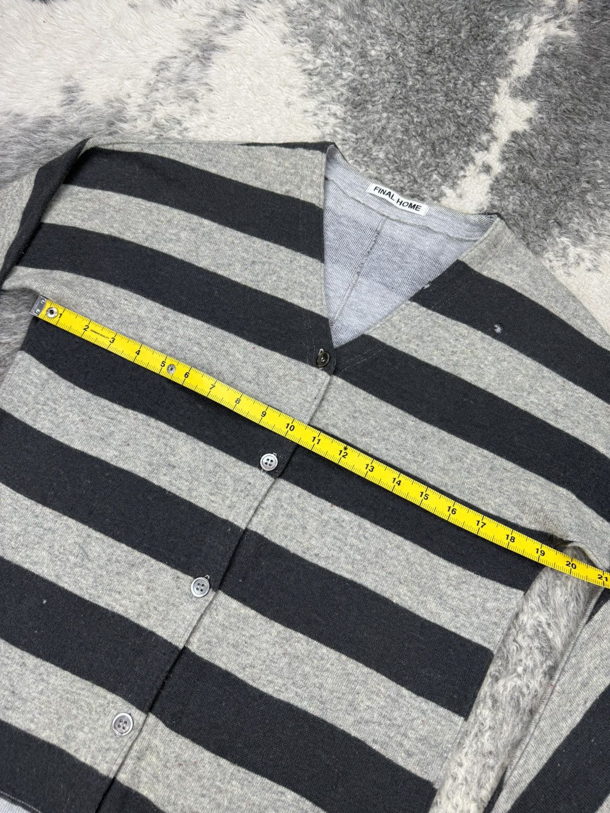Final Home 90’s RARE Issey Miyake FINAL HOME "Prison Stripes" Cardigan Size US S / EU 44-46 / 1 - 11 Thumbnail