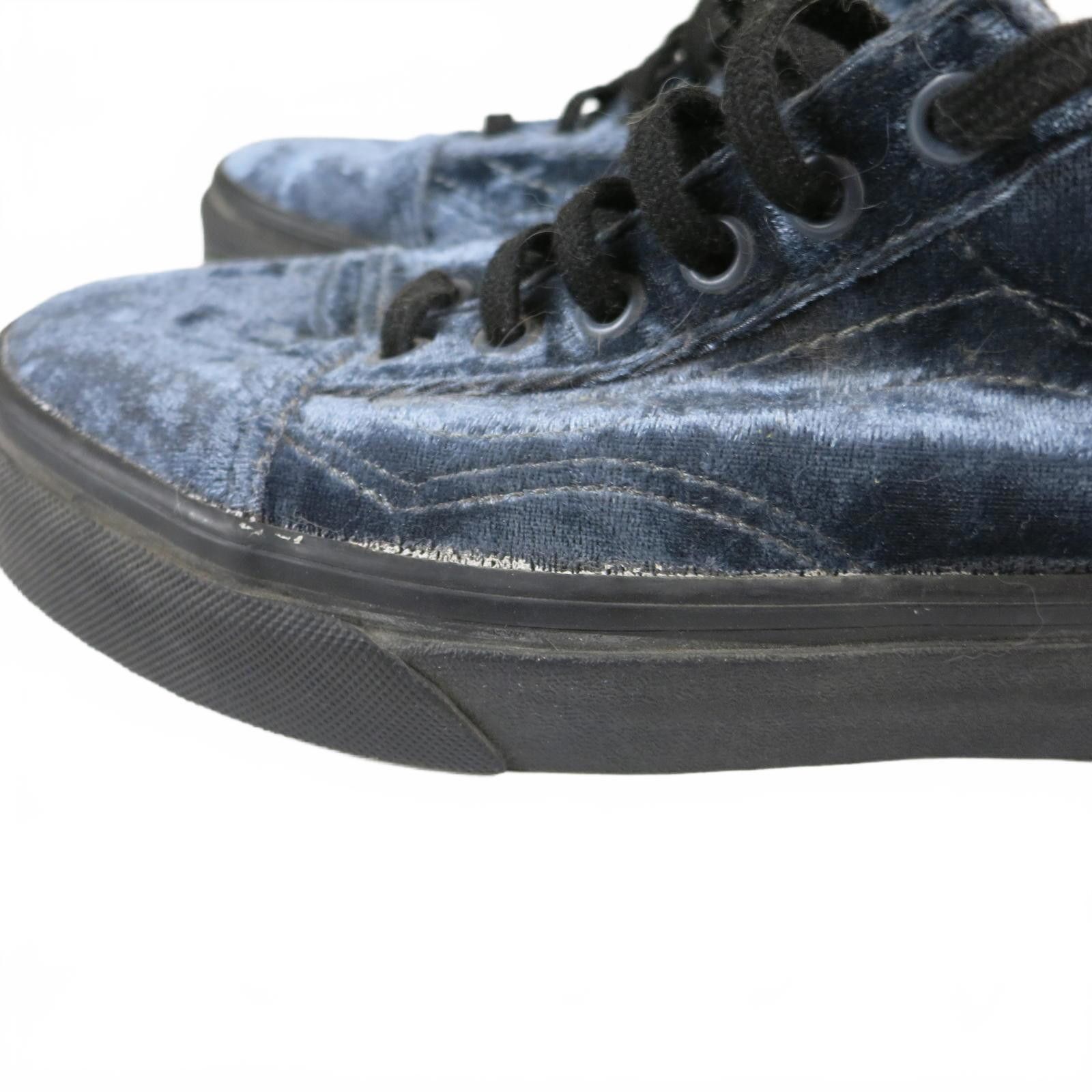 Vans Women's 5 Vans Old Skool Grey-Black Velvet Sneakers Size US 5 / IT 35 - 5 Thumbnail