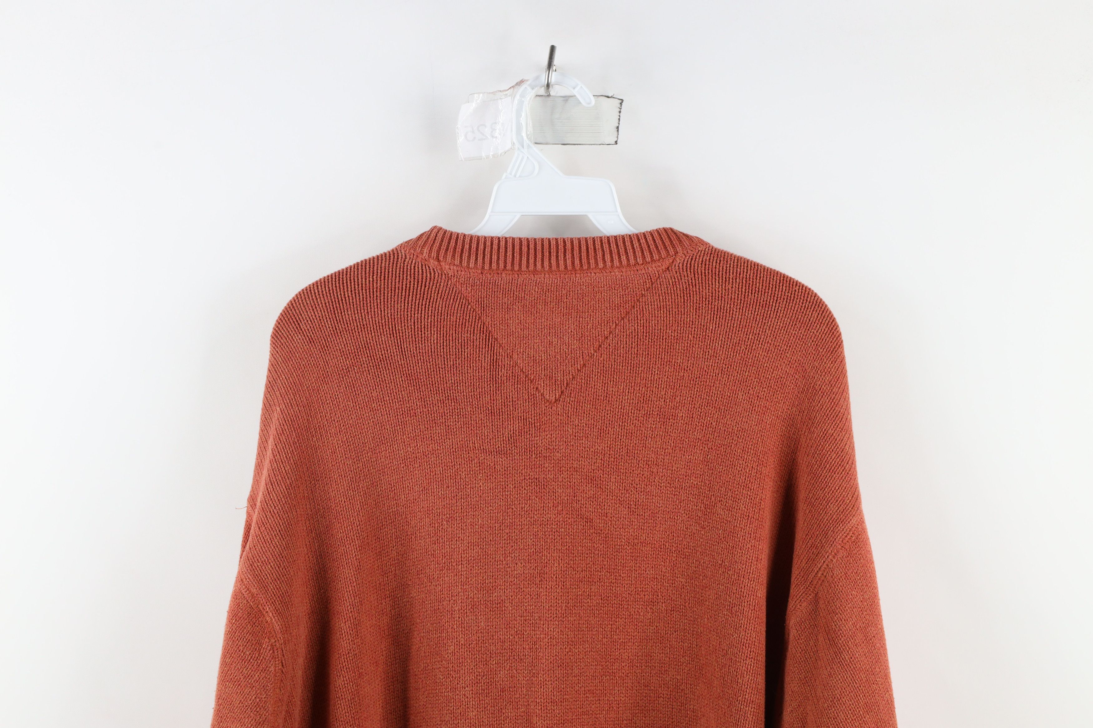 Tommy Hilfiger × Vintage Vintage 90s Tommy Hilfiger Heavyweight Knit Sweater Orange Size US XL / EU 56 / 4 - 8 Thumbnail