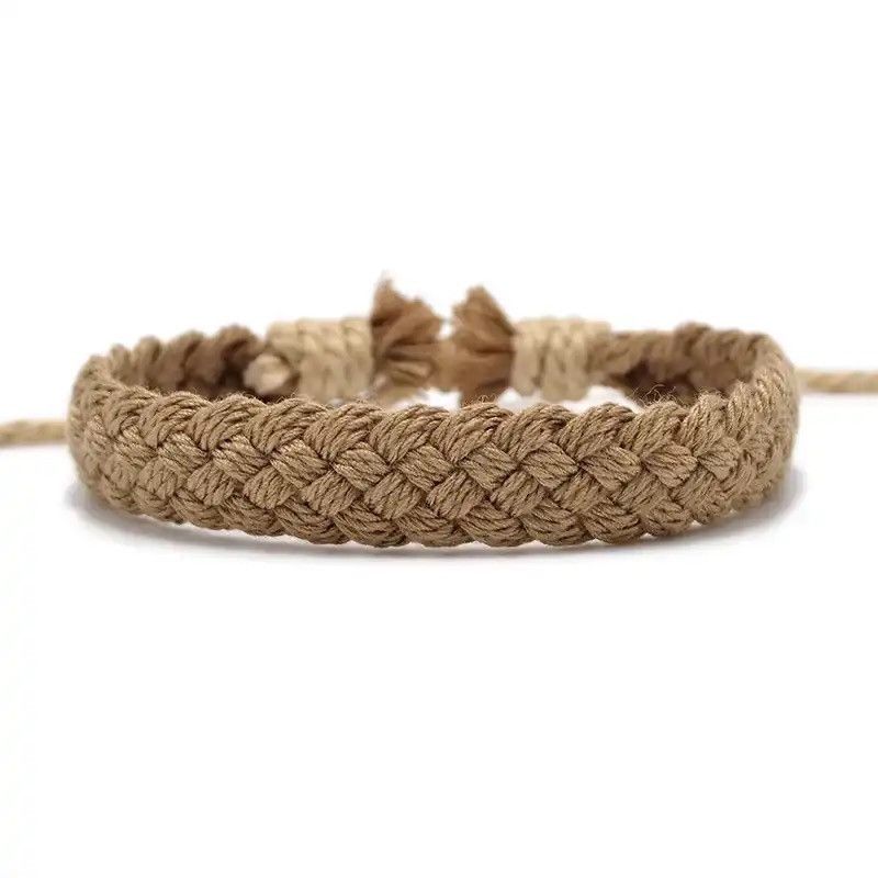 Vintage Handmade Vintage Cotton Rope Charm Bracelet Size ONE SIZE - 2 Thumbnail