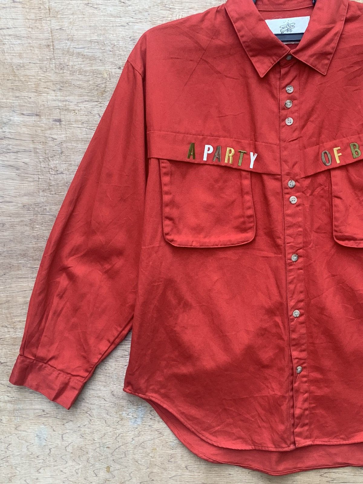 Japanese Brand SAND BEIGE A PARTY OF BOYS Slang Pocket Button Ups Shirt Size US L / EU 52-54 / 3 - 9 Thumbnail