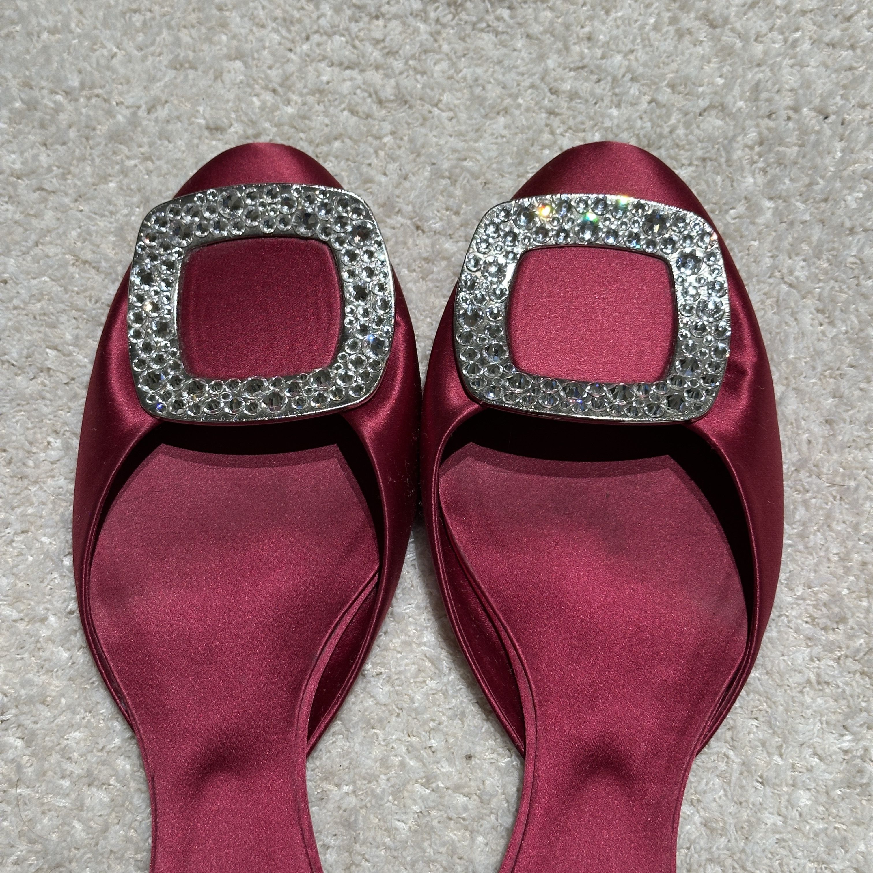 Roger Vivier Roger Vivier Crystal Buckle Satin Flats Size US 6.5 / IT 36.5 - 3 Thumbnail