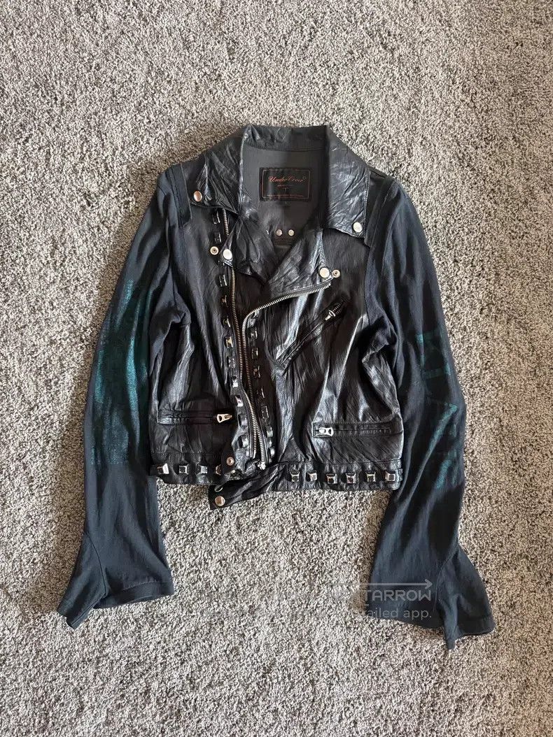 Undercover Undercover 06SS T Archive Band slogan patchwork leather