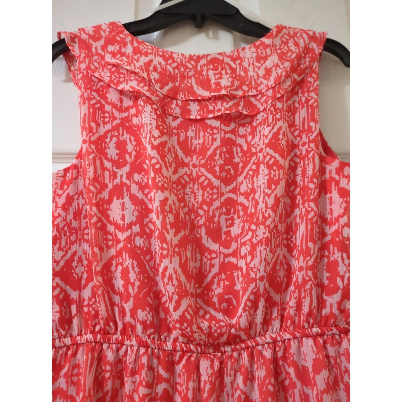 Alyx Alyx Dress Women's Knee Length Sleeveless V-Neck Coral Pink A-Line Lined 10 Size L / US 10 / IT 46 - 5 Thumbnail