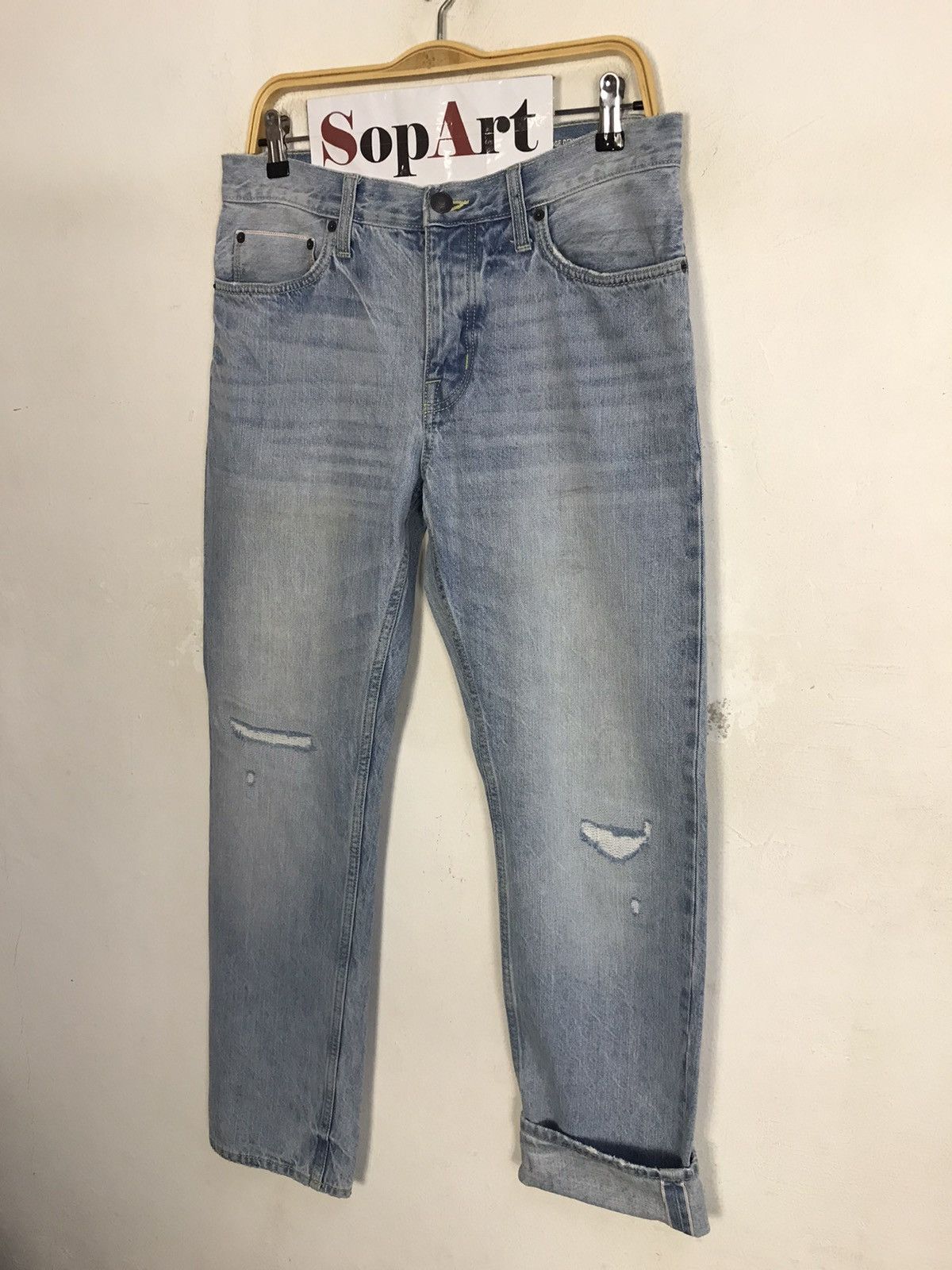 Japanese Brand × Vintage Vintage Goodfellow Selvedge Distressed Denim Jeans Size US 32 / EU 48 - 4 Thumbnail