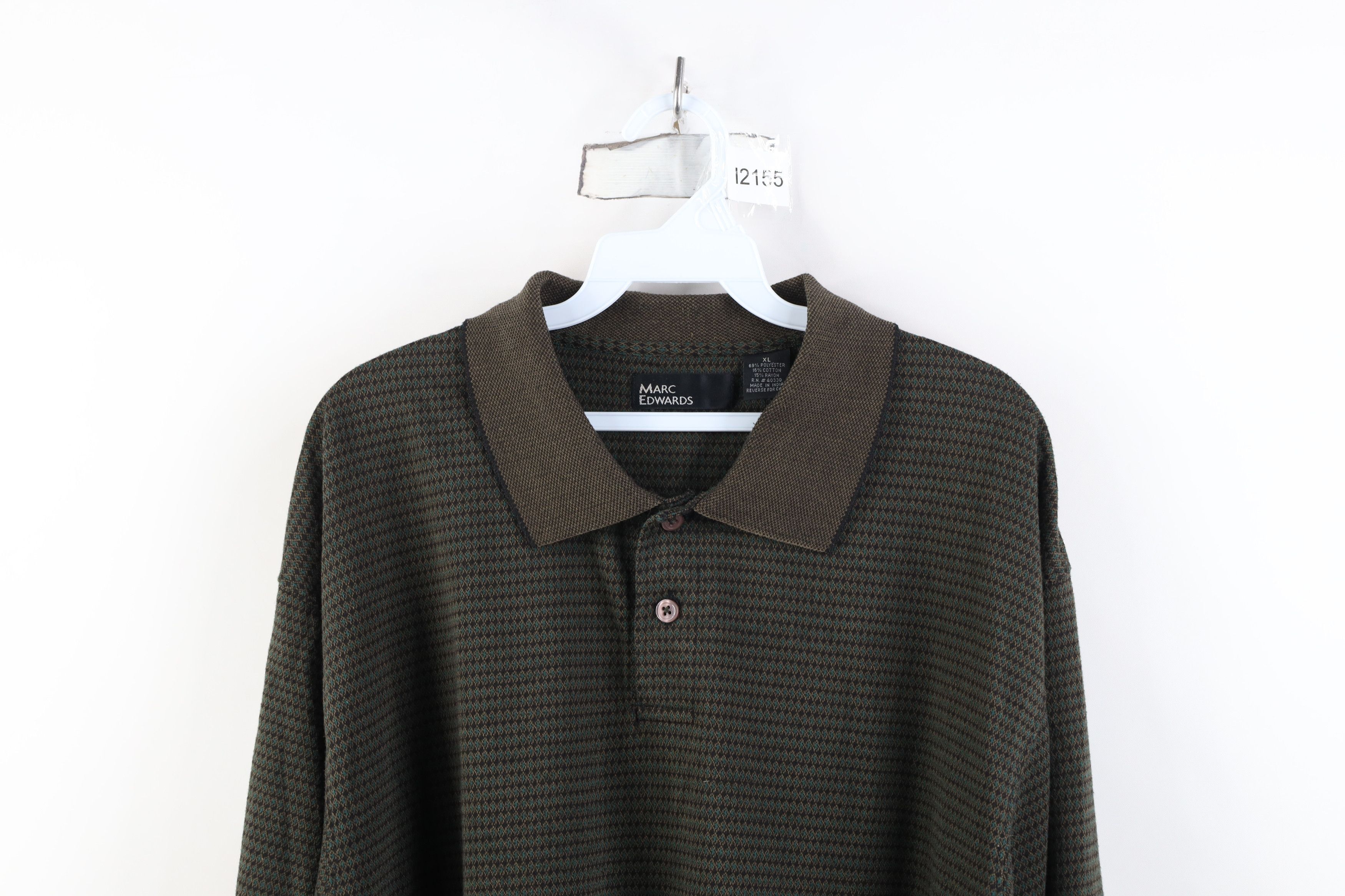 Vintage Vintage 90s Y2K Streetwear Diamond Long Sleeve Rugby Polo Size US XL / EU 56 / 4 - 2 Thumbnail