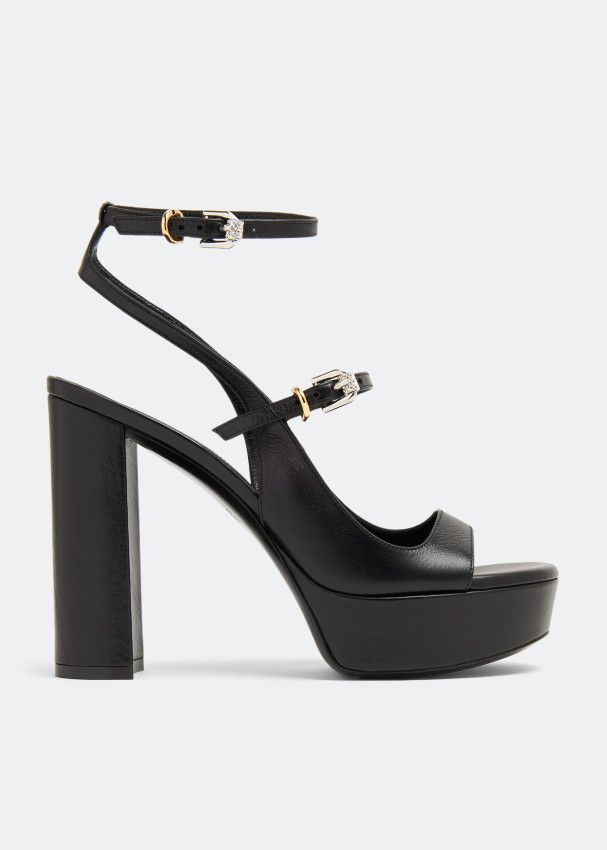 Givenchy o1srvl11e1224 Voyou Platform Sandals in Black Size US 5 / IT 35 - 1 Thumbnail