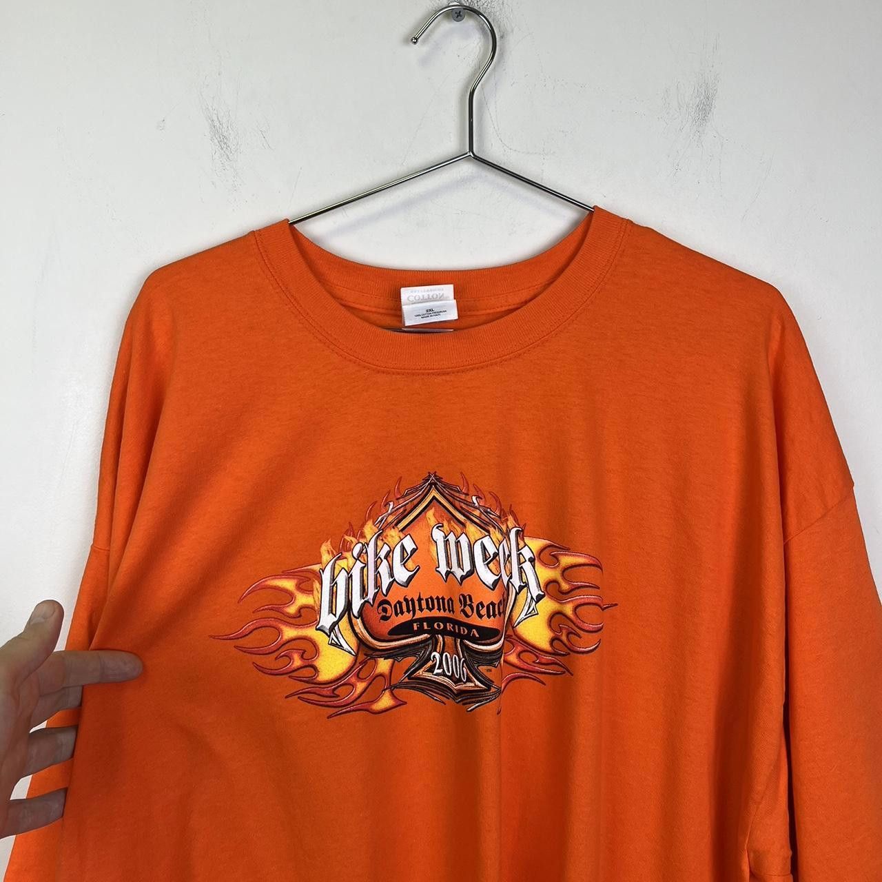 Designer Daytona Beach Bike Week 2006 T-Shirt - Fiery Skull Design Size US XXL / EU 58 / 5 - 4 Thumbnail