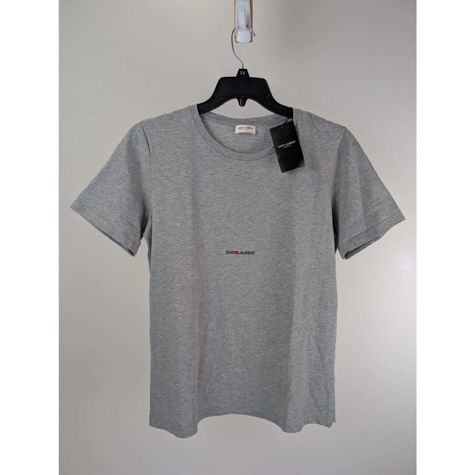 Saint Laurent Paris o1rshd1 Jersey Imprime Saint Laurent T-Shirt in Grey Size US M / EU 48-50 / 2 - 2 Thumbnail