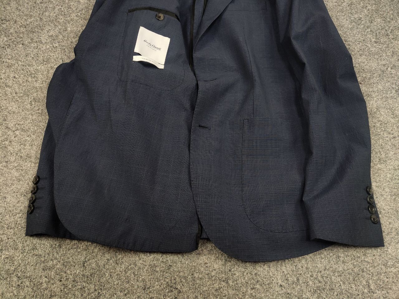 Hardy Amies Hardy Amies Design Wool Cotton Two Button Blazer Jacket Blue Size 48R - 9 Thumbnail