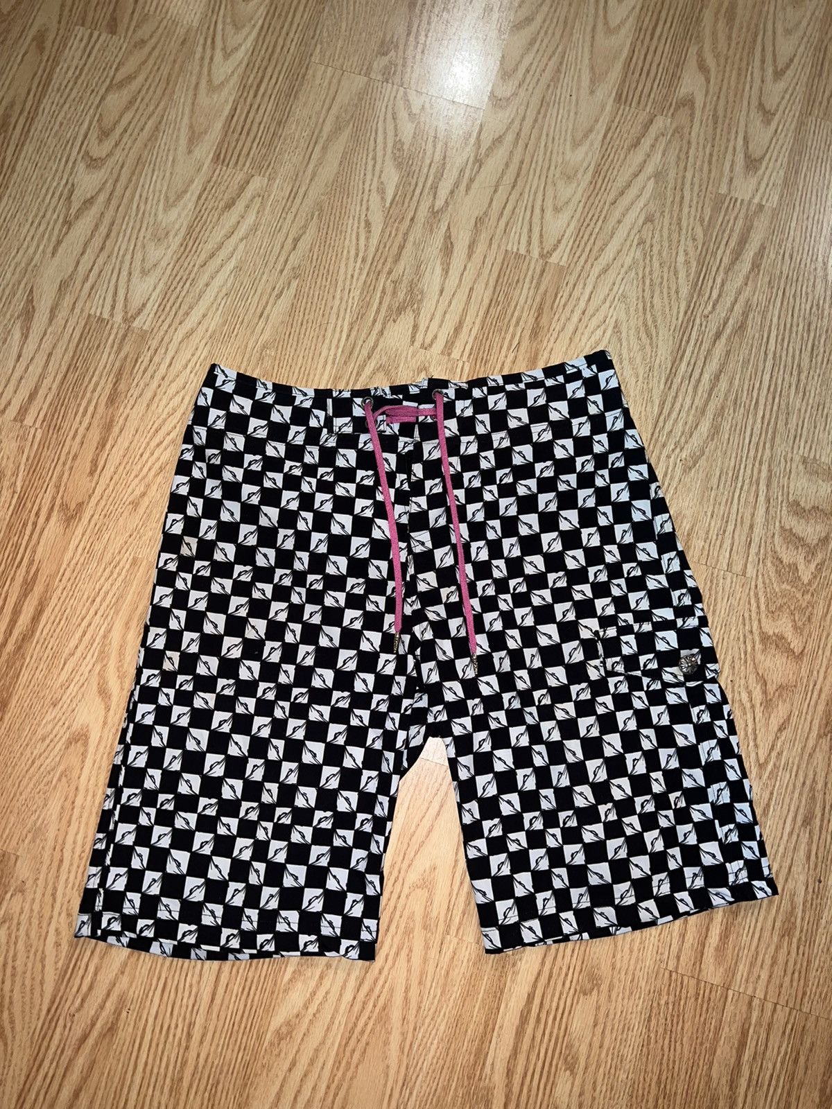 image of Chrome Hearts 99 Eyes Shorts in White, Men's (Size 32)