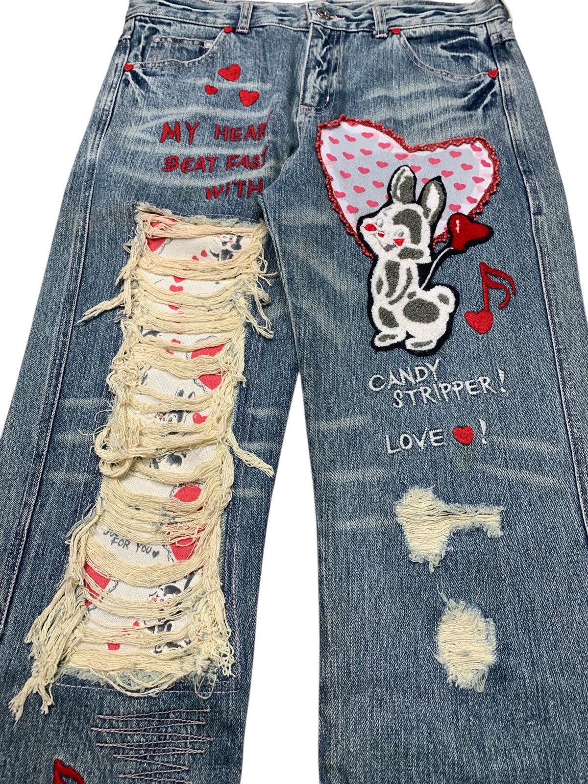 Hysteric Glamour 2000s Y2K Candy stripper cuties distrassed Size US 31 - 4 Thumbnail