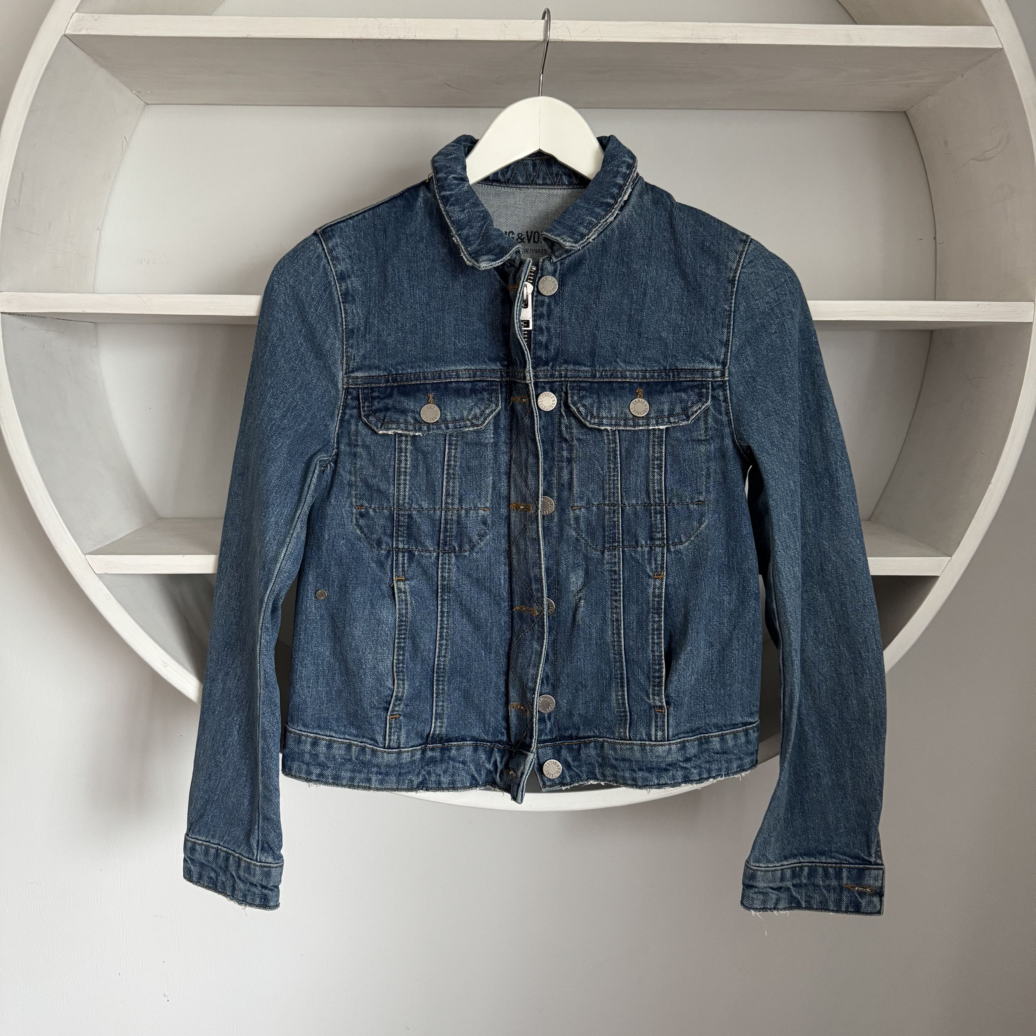Zadig & Voltaire Women's ZADIG & VOLTAIRE KIOKY Jeans Denim Distressed Jacket Size S / US 4 / IT 40 - 1 Thumbnail
