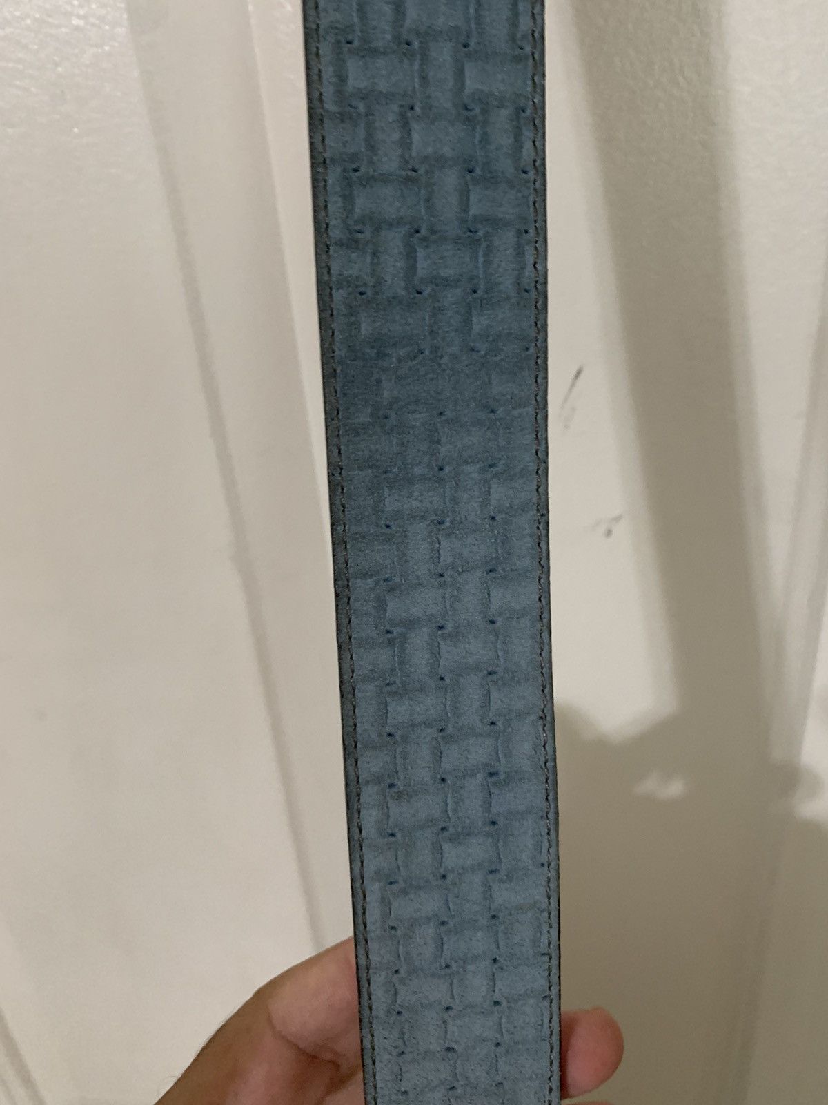 Leather Suede textured belt Made in Italy Size ONE SIZE - 1 Thumbnail