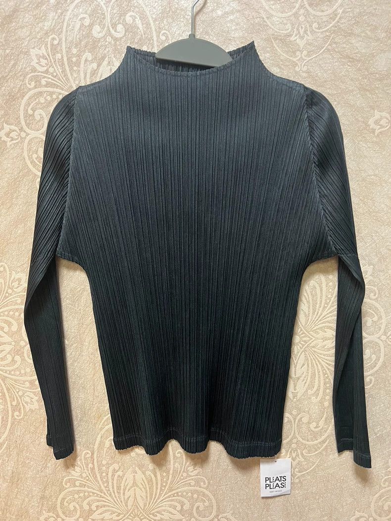 Issey Miyake Issey Miyake size:3 A charcoal black small stand-up collar Size S / US 4 / IT 40 - 1 Thumbnail