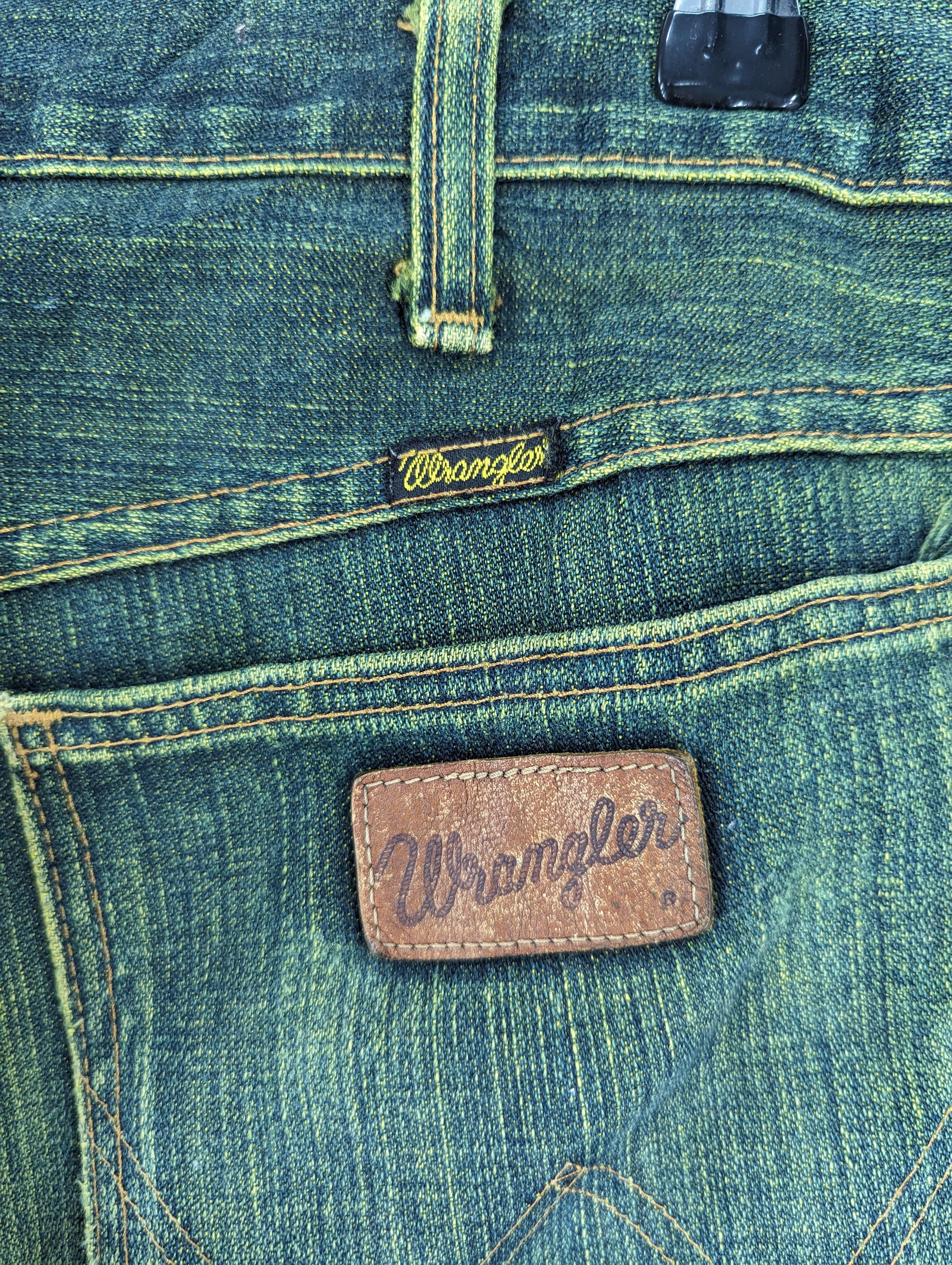 Wrangler 💥RARE💥Vintage Wrangler BlueBell Flared Bootcut Green Jeans Size US 33 - 11 Thumbnail