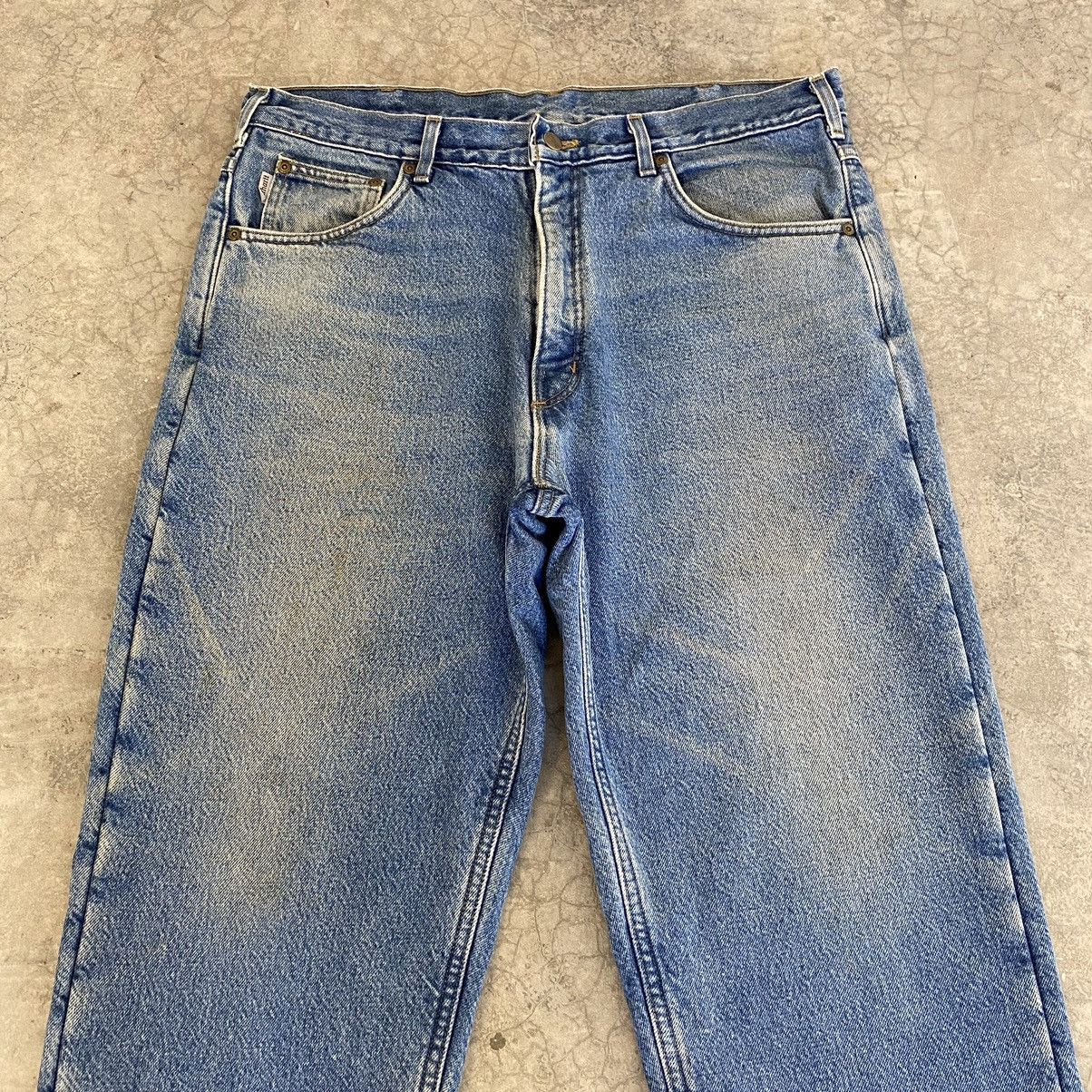 Carhartt VTG Carhartt Blanket Lined Relaxed Fit Faded Blue Jeans Size US 36 / EU 52 - 5 Thumbnail
