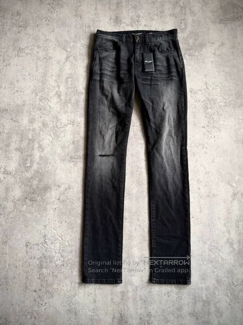 Saint Laurent Paris Saint Laurent Washed Black Denim Jeans Size 27