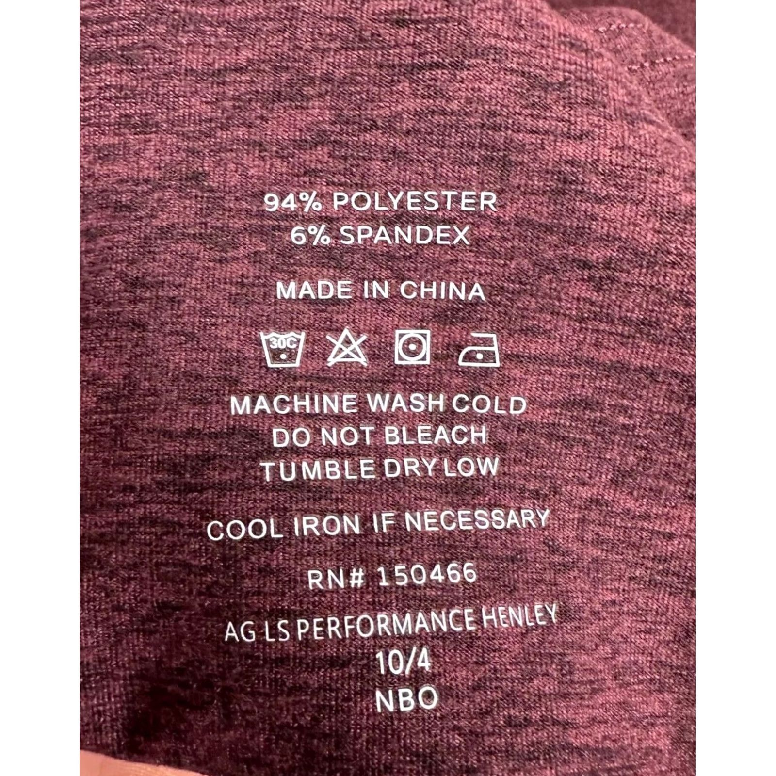 Vintage Algo Henley Pullover Sweatshirt Mens XL Maroon Red 1/4 Button Long Sleeve Athletic Breathable Casual Outdoor Walking Shirt Size US XL / EU 56 / 4 - 7 Thumbnail
