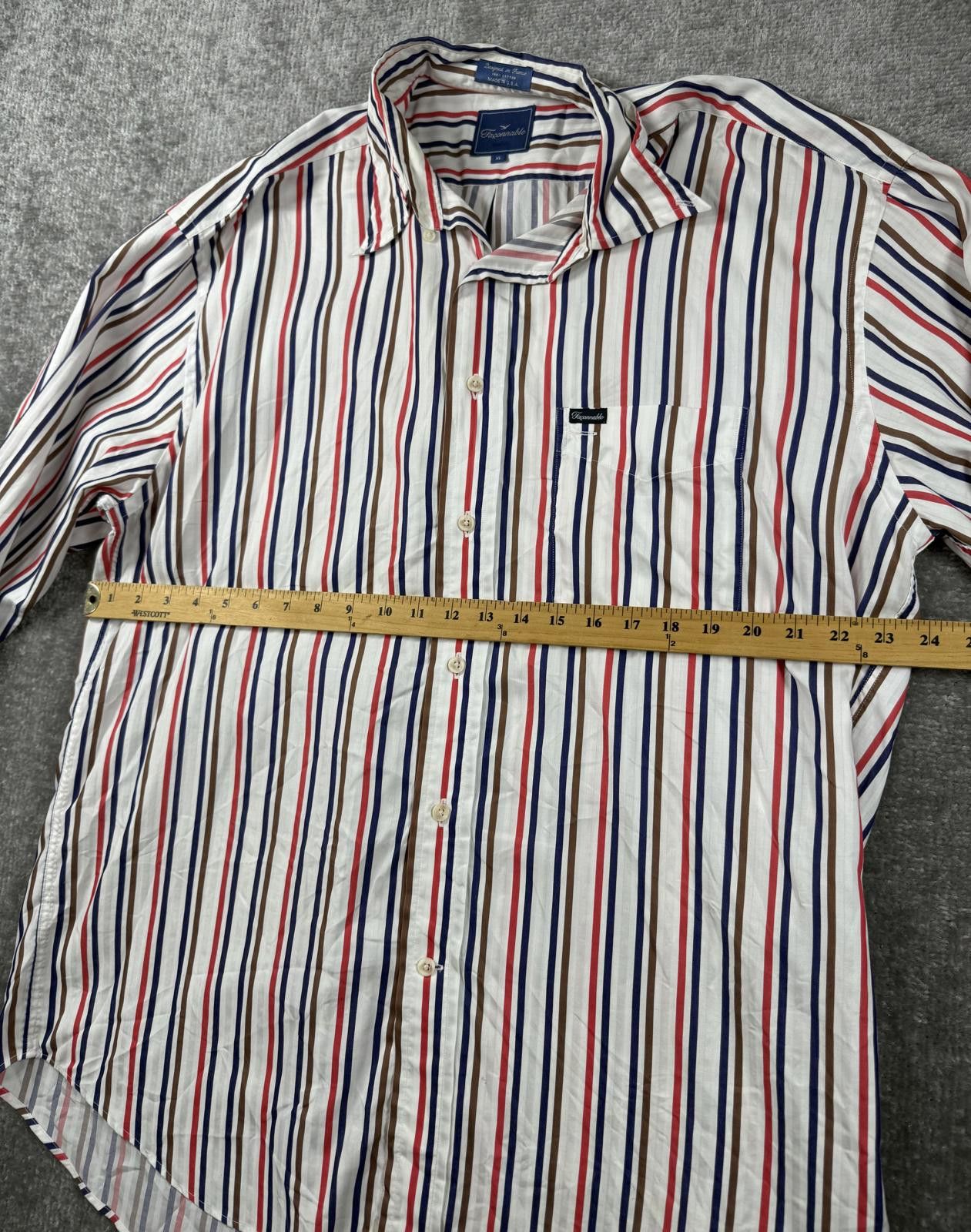 Faconnable Facconable Mens Shirt with Pocket Designed In France Size XL Size US XL / EU 56 / 4 - 6 Thumbnail