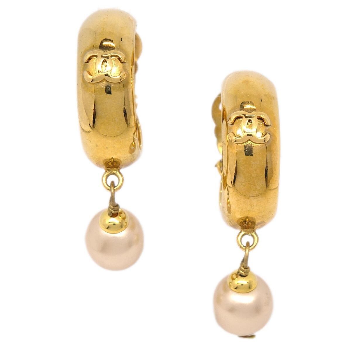 Chanel Chanel CC Round Coco Mark Dangle Earrings Metal Size ONE SIZE - 1 Thumbnail