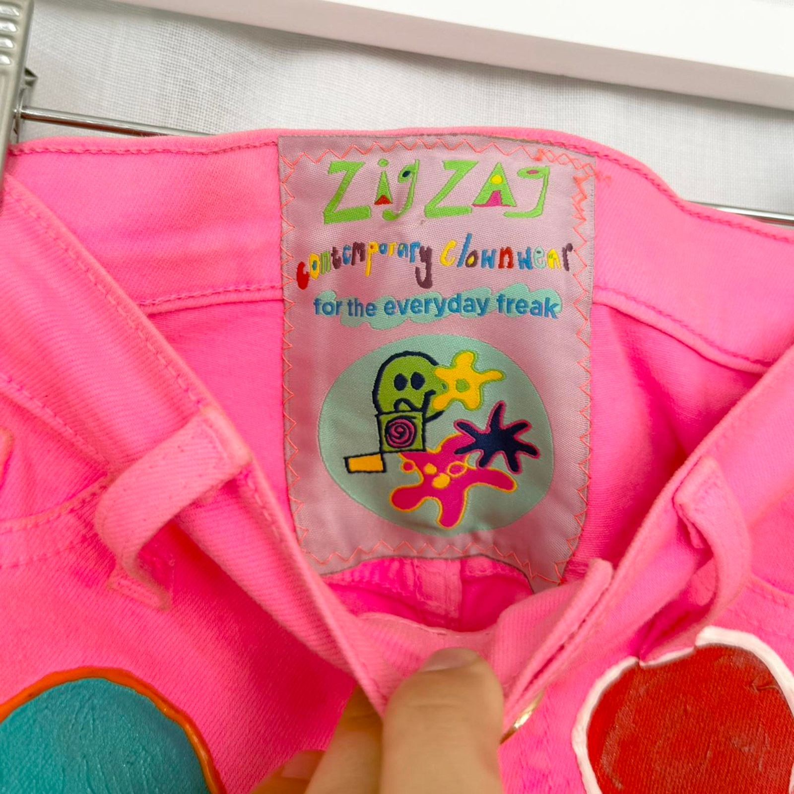 Other ✧ neon polka dot denim micro shorts ⋆ zig zag goods ✧ Size 24" / US 00 / IT 34 - 3 Thumbnail
