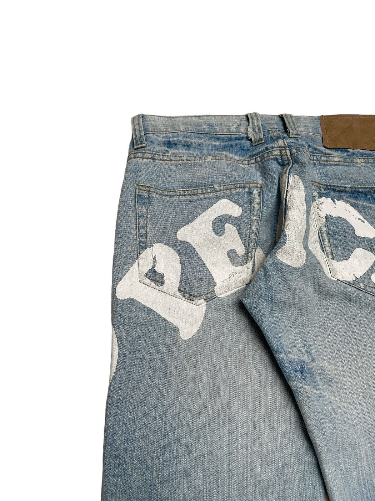 If Six Was Nine × Japanese Brand Rare Design Vintage Japanese Brand Peace Flared Jeans 2000s Size US 31 - 5 Thumbnail