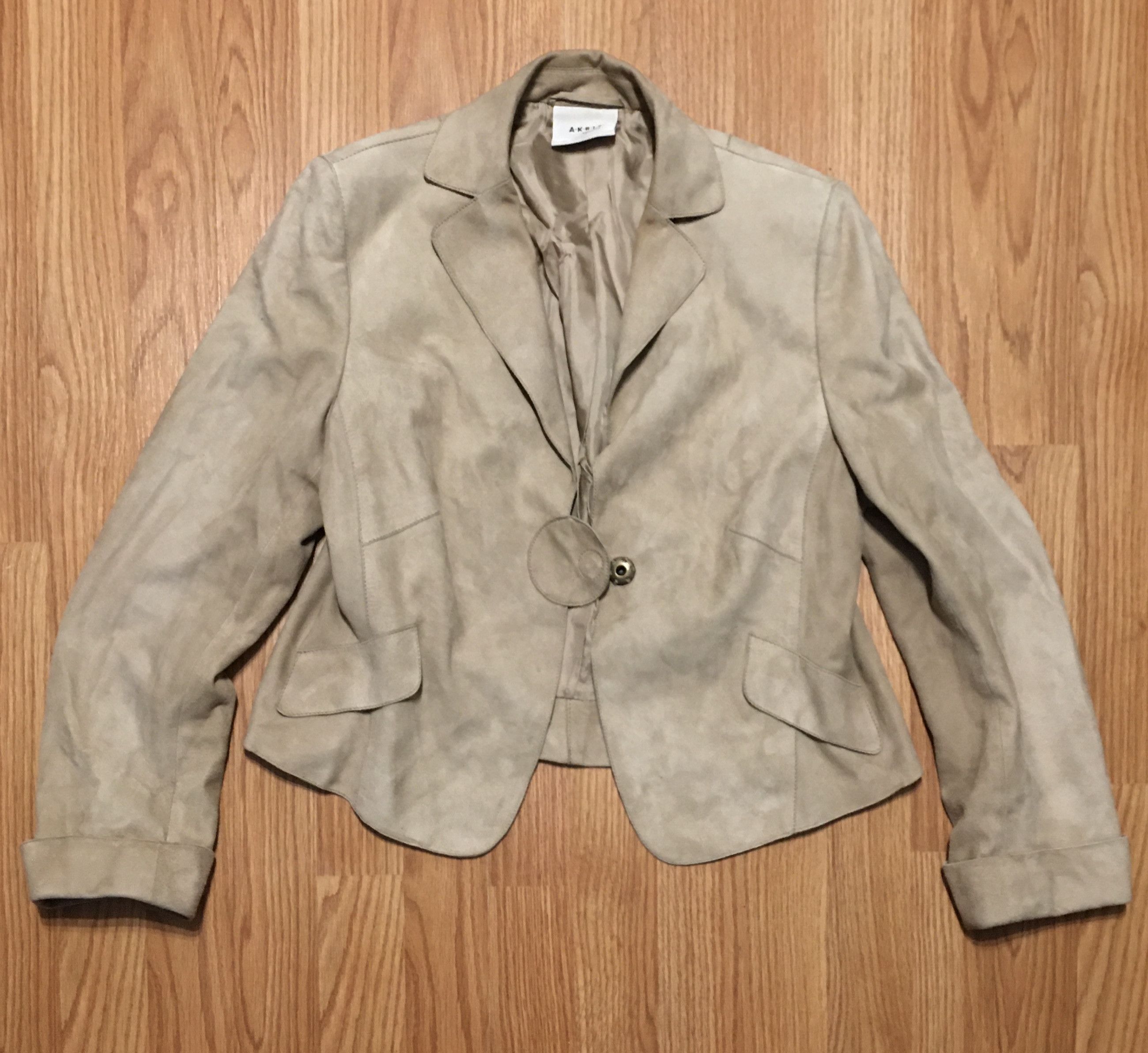 Akris AKRIS Punto Kid Suede Leather Blazer Jacket US10 EU40 Size L / US 10 / IT 46 - 5 Thumbnail