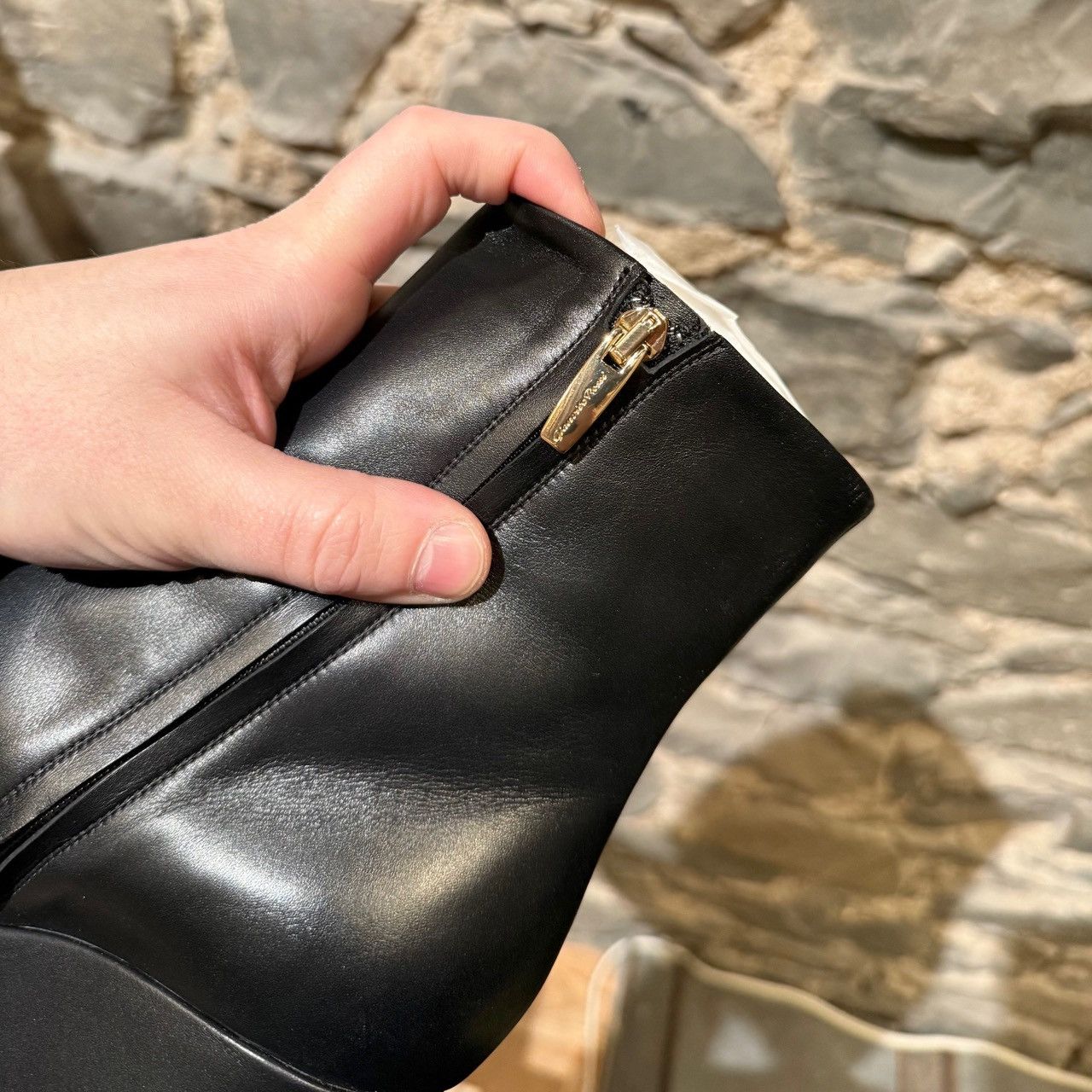 Gianvito Rossi Gianvito Rossi Black Leather Hamnes Wedge Pointy Boots Size US 11.5 / IT 41.5 - 10 Thumbnail