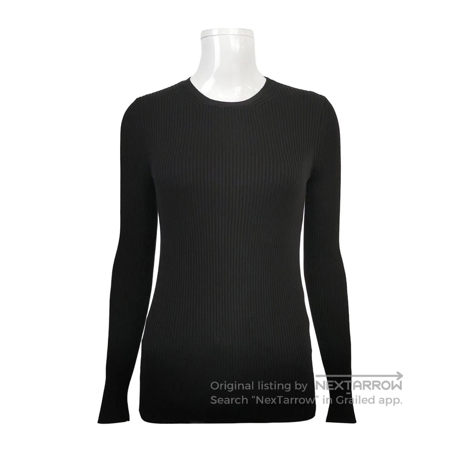 Prada Prada Black Ribbed Knit Sweater Size 36 . Size XS / US 0-2 / IT 36-38 - 1 Thumbnail