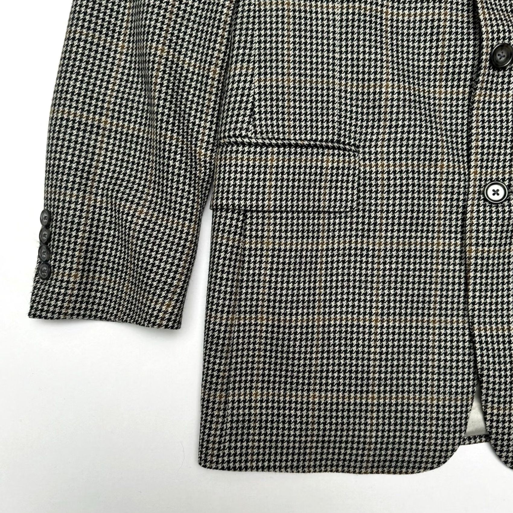 Austin Reed VTG Austin Reed Blazer Sport Coat 3 Piece Houndstooth Tweed USA 38R Mens Gray Jacket Coat Blazer Regular Fit Size 38R - 2 Thumbnail