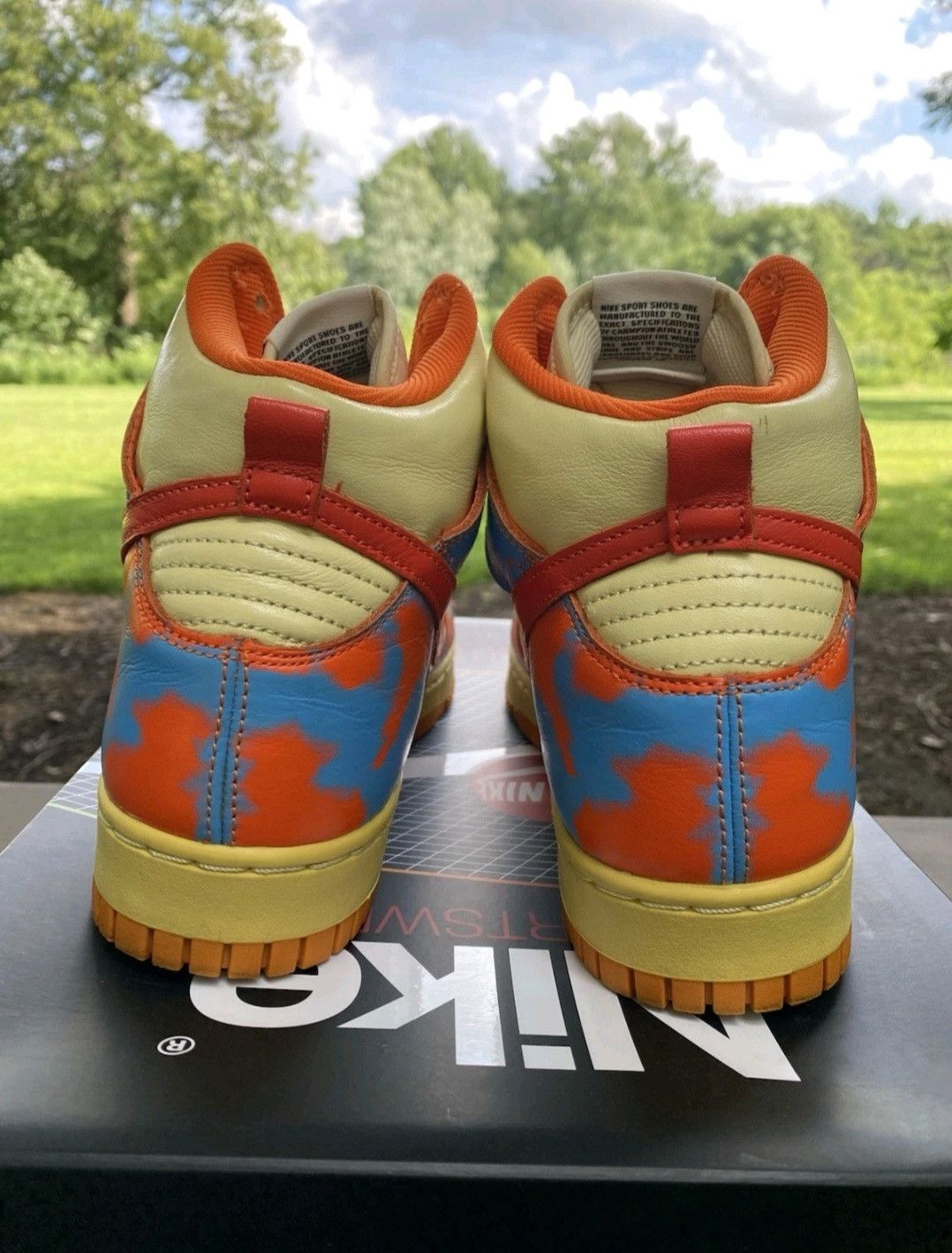 Nike Nike Dunk High 1985 Orange Acid Wash DD99404800 Size 9 Men Size US 9 / EU 42 - 5 Thumbnail