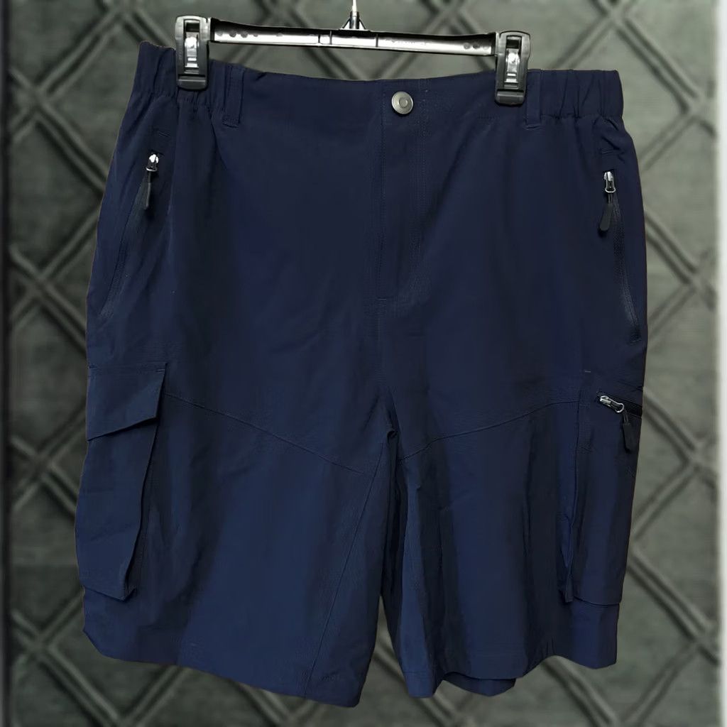 Vintage Pudolla Mens Shorts XL Quick Dry Lightweight Navy Blue Cargo Zip NEW Size US 36 / EU 52 - 1 Thumbnail