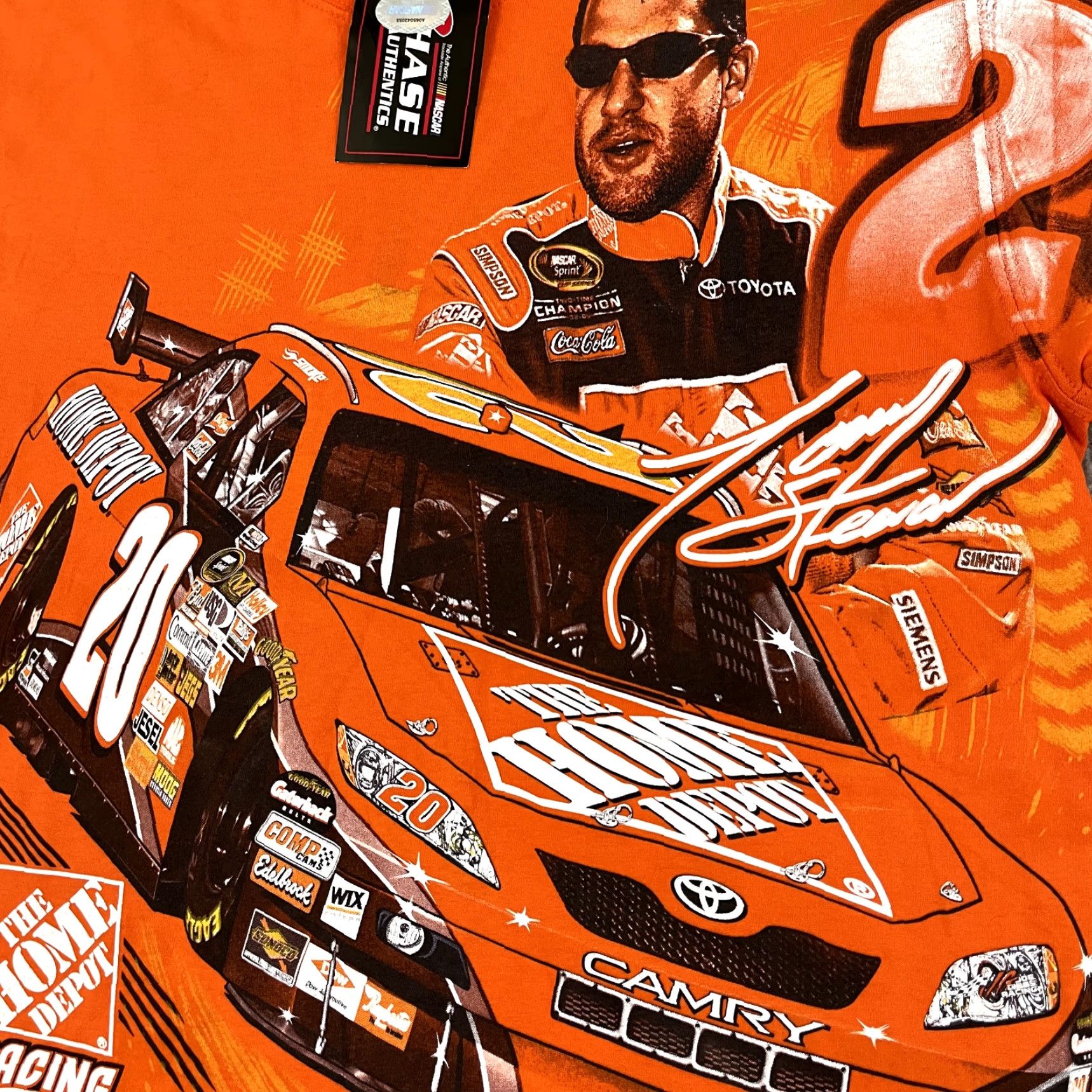 Chase Authentics TONY STEWART Graphic T-Shirt Mens Medium Orange Chase Authentics NASCAR Racing Y2K Size US M / EU 48-50 / 2 - 3 Thumbnail