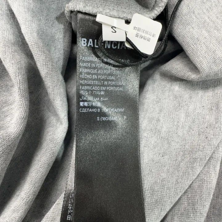 Balenciaga Balenciaga Logo Print Grey Short Sleeve T-Shirt 0079-2507 Size US S / EU 44-46 / 1 - 3 Thumbnail