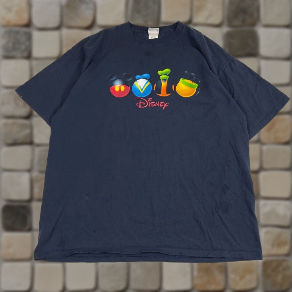 Disney VINTAGE Disney Shirt Adult 2XL Blue Mickey Goofy Short Sleeve Crew Neck Men T-Shirt Logo (Regular) Size US XXL / EU 58 / 5 - 1 Thumbnail