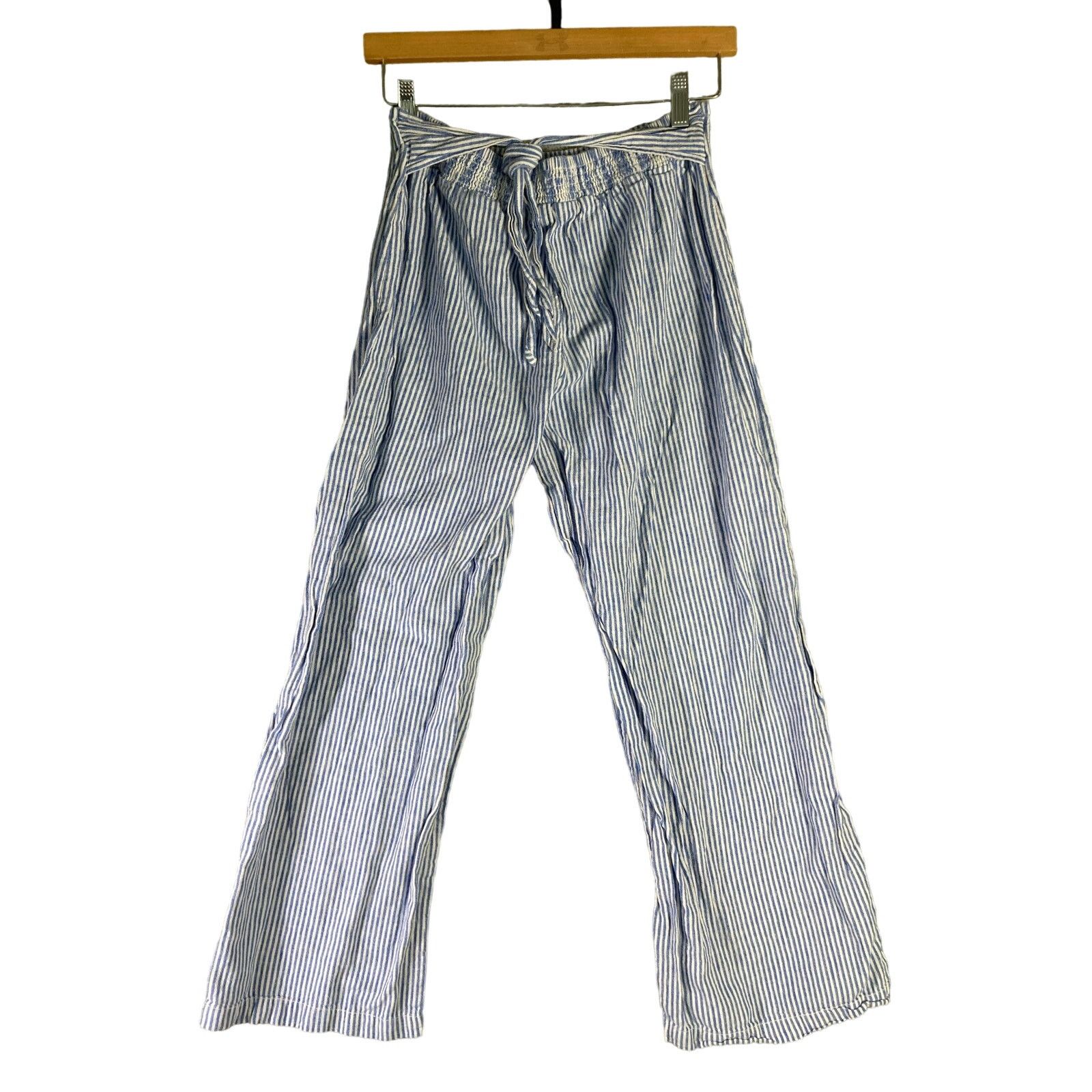 Other beachlunchlounge Women's Striped Wide-Leg Pants Blue Size S Size 26" / US 2 / IT 38 - 1 Thumbnail