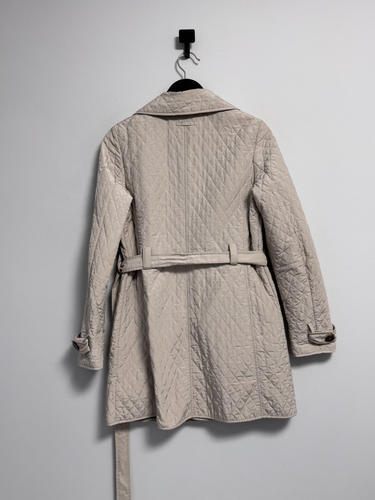 Max Mara Max Mara Quilted Trench Belted Jacket Gray Silver Puffer Size M / US 6-8 / IT 42-44 - 17 Thumbnail