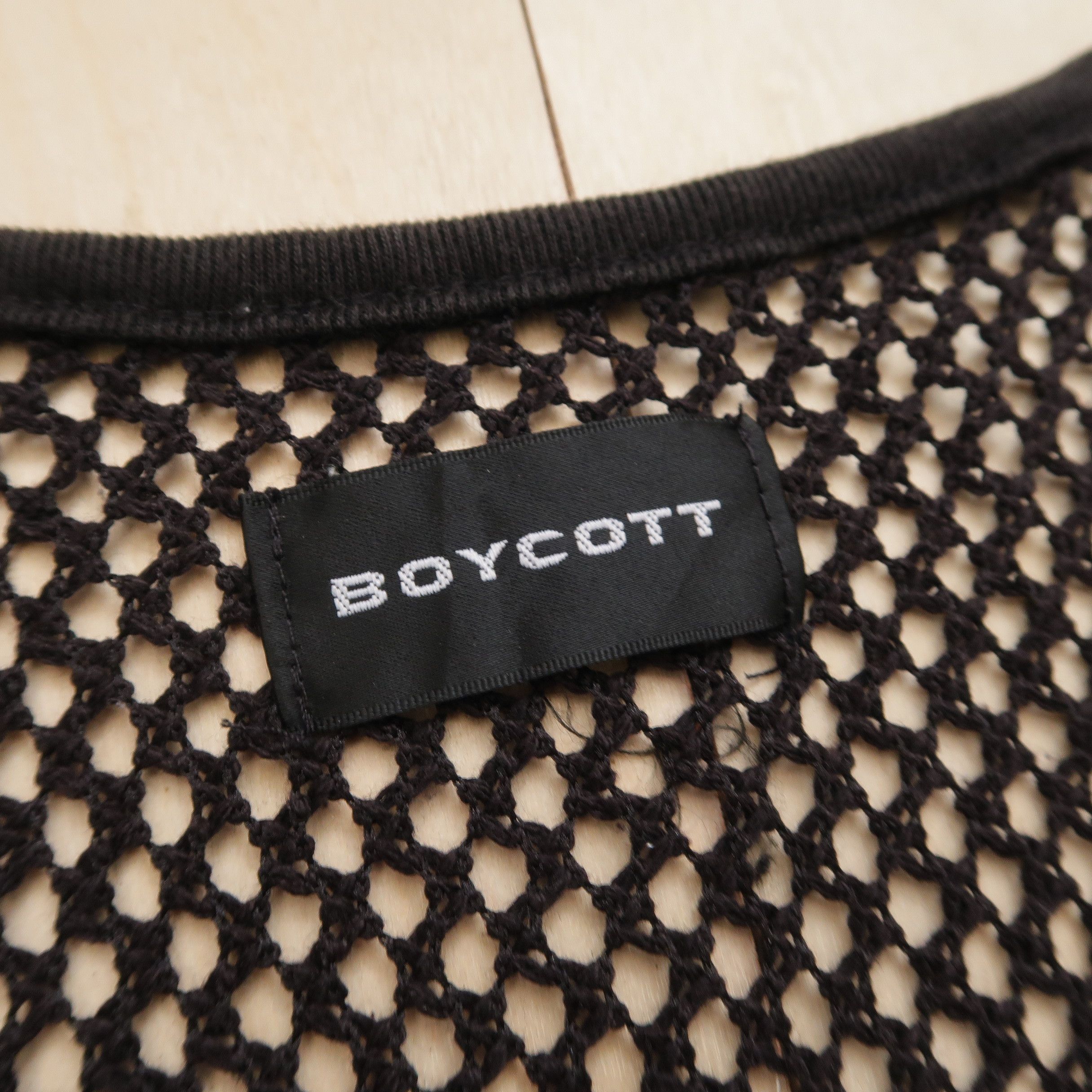 Japanese Brand 1990s Boycott Mesh Black Vest Size US M / EU 48-50 / 2 - 4 Thumbnail