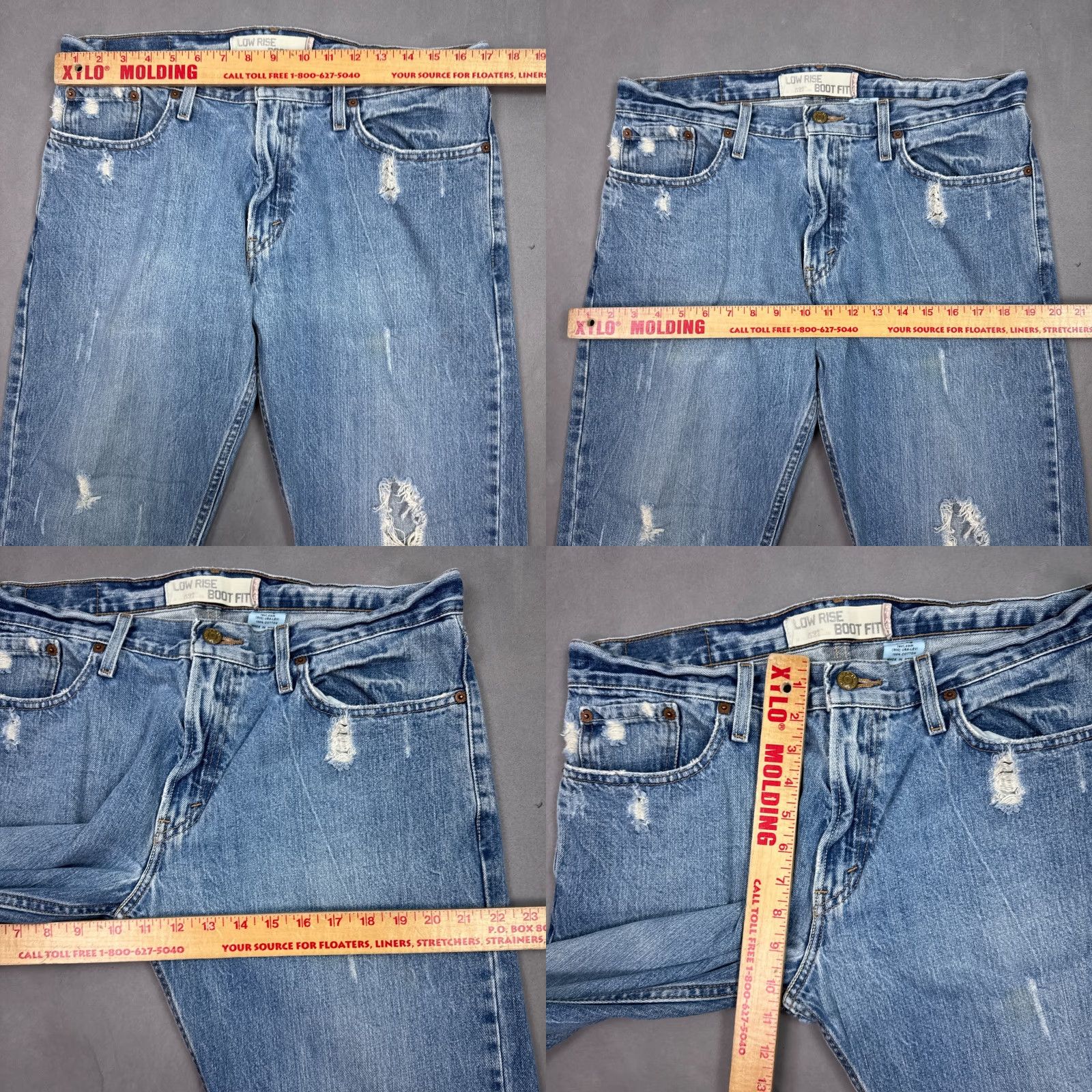 Levi's VINTAGE Levis Jeans Mens 34x34 Blue 527 Bootcut Western Destroyed Cowboy Size US 34 / EU 50 - 9 Thumbnail