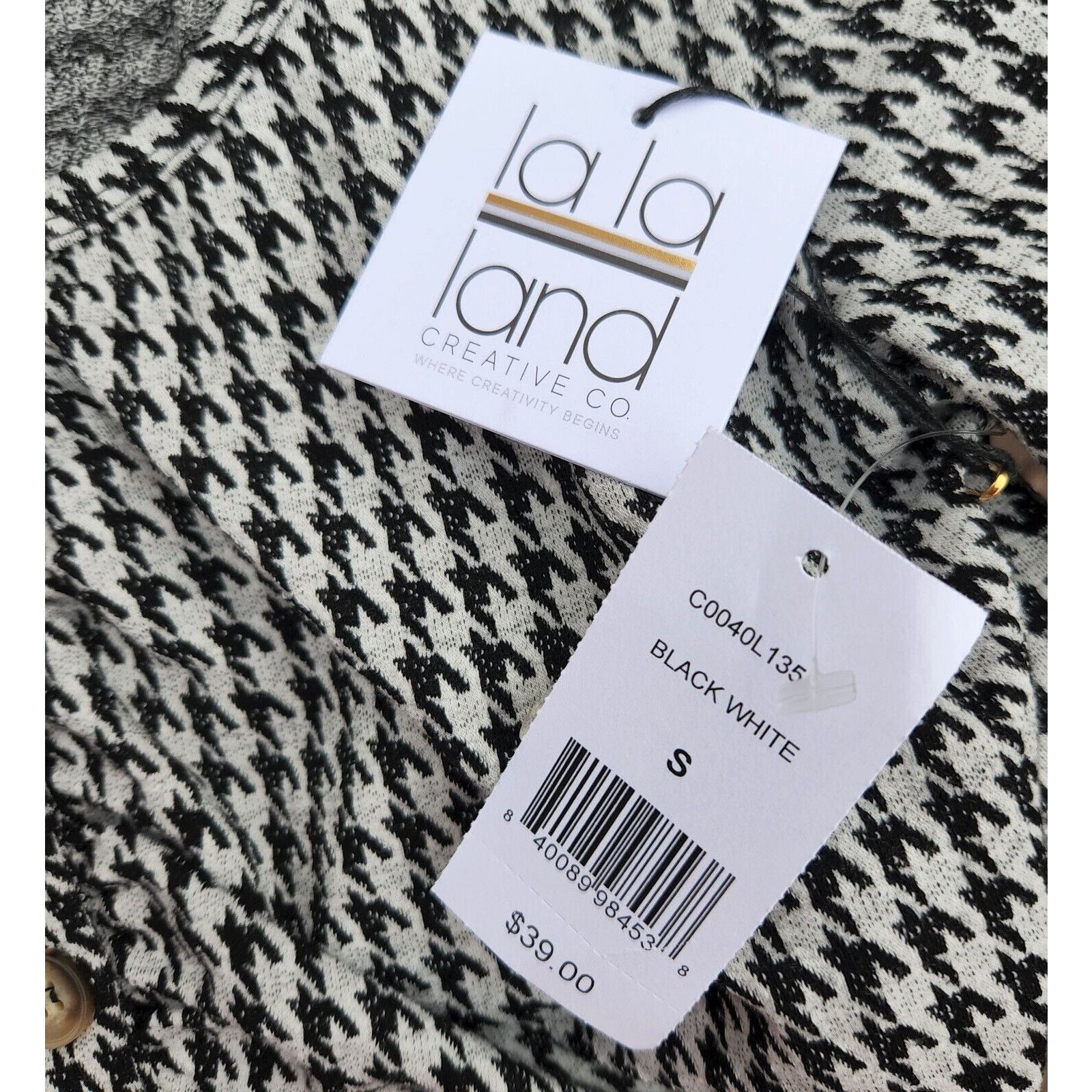 Other La La Land Creative Co Women's Houndstooth Crop Top S Size S / US 4 / IT 40 - 6 Thumbnail