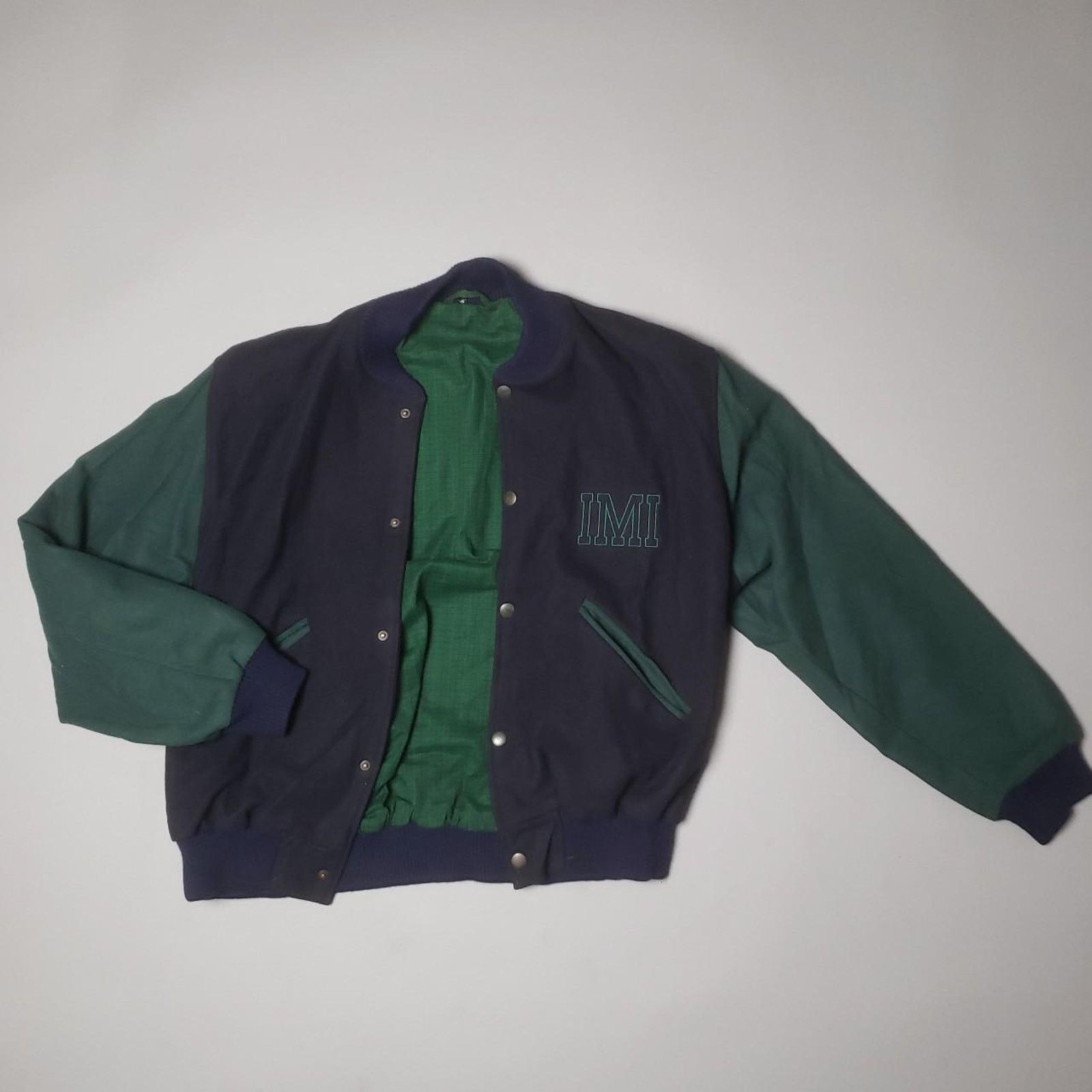 Vintage Vintage 90s Velour Varsity Jacket Liceo Italiano Mens Large Size US L / EU 52-54 / 3 - 1 Thumbnail