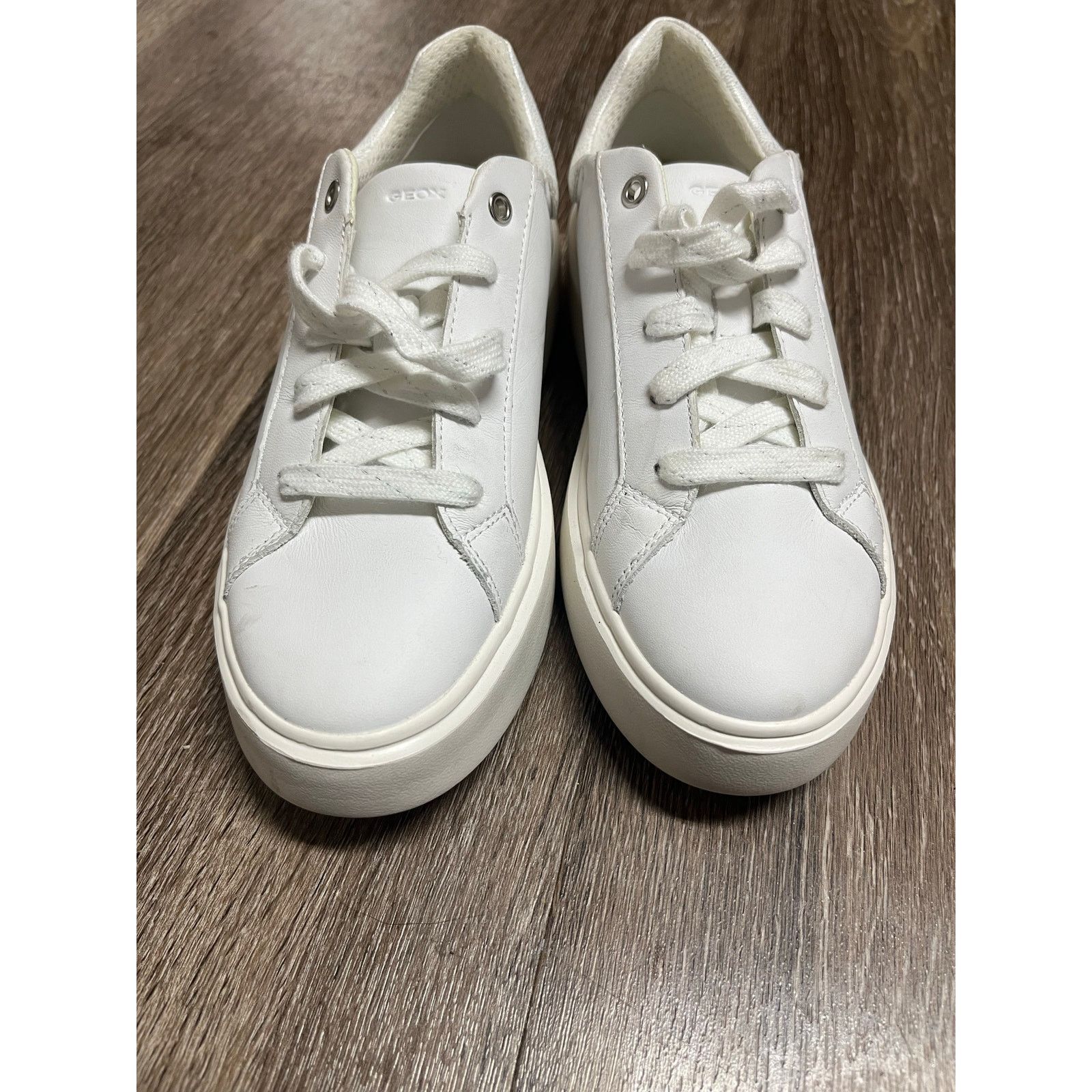 Geox Geox D Nhenbus White Studded Sneakers size 6 Size US 6 / IT 36 - 2 Thumbnail