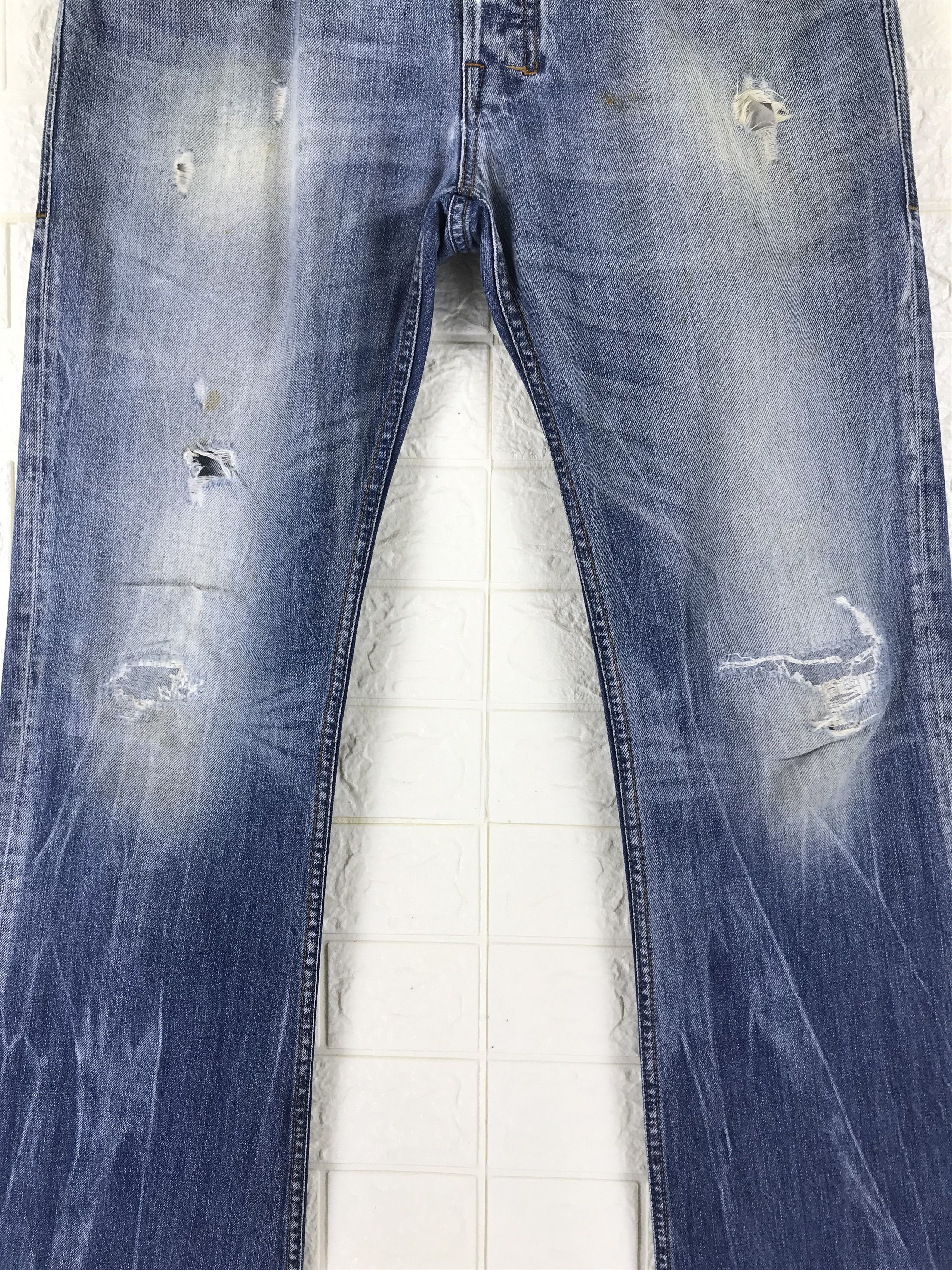 Diesel Vintage Diesel Distressed Flare Jeans Size US 33 - 3 Thumbnail