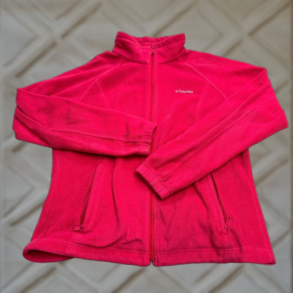 Pinko Columbia Benton Springs Fleece Jacket Womens XL Pink Full Zip Outdoor Hiking Jacket Size XL / US 12-14 / IT 48-50 - 1 Thumbnail