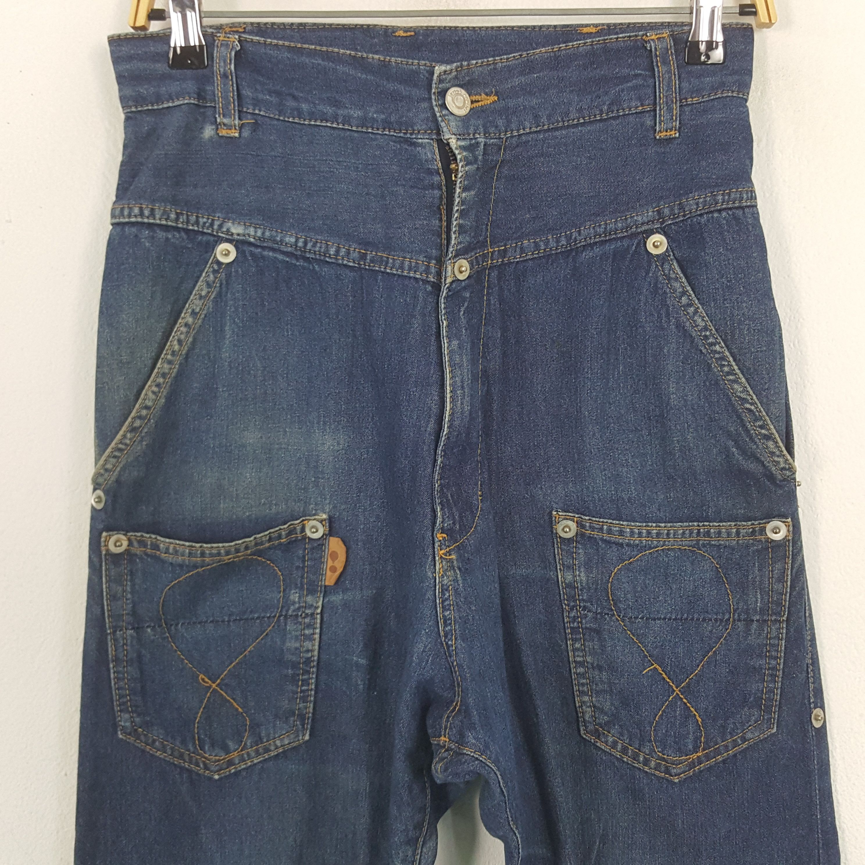 Issey Miyake × Vintage × mercibeaucoup Vintage Mercibeaucoup by Issey Miyake Japan Design Jeans Size US 27 - 2 Thumbnail